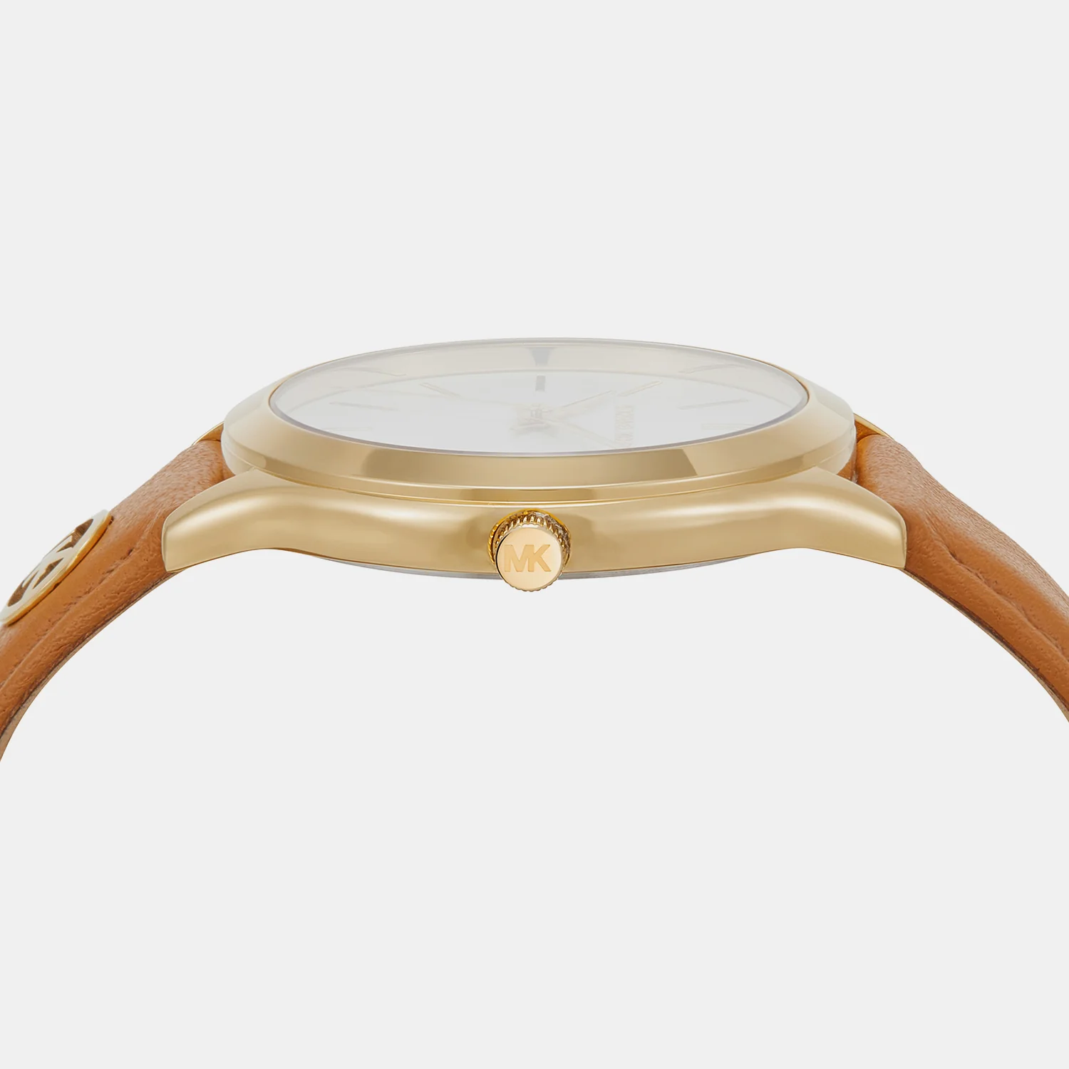 Slim Runway Women Quartz White Dial Analog Leather Watch MK7465 - Image 4