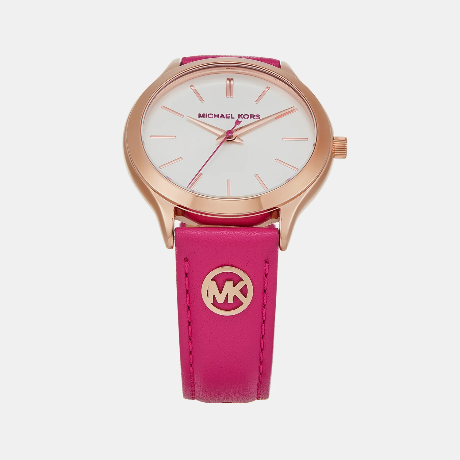 Slim Runway Women Quartz White Dial Analog Leather Watch MK7469 - Image 2