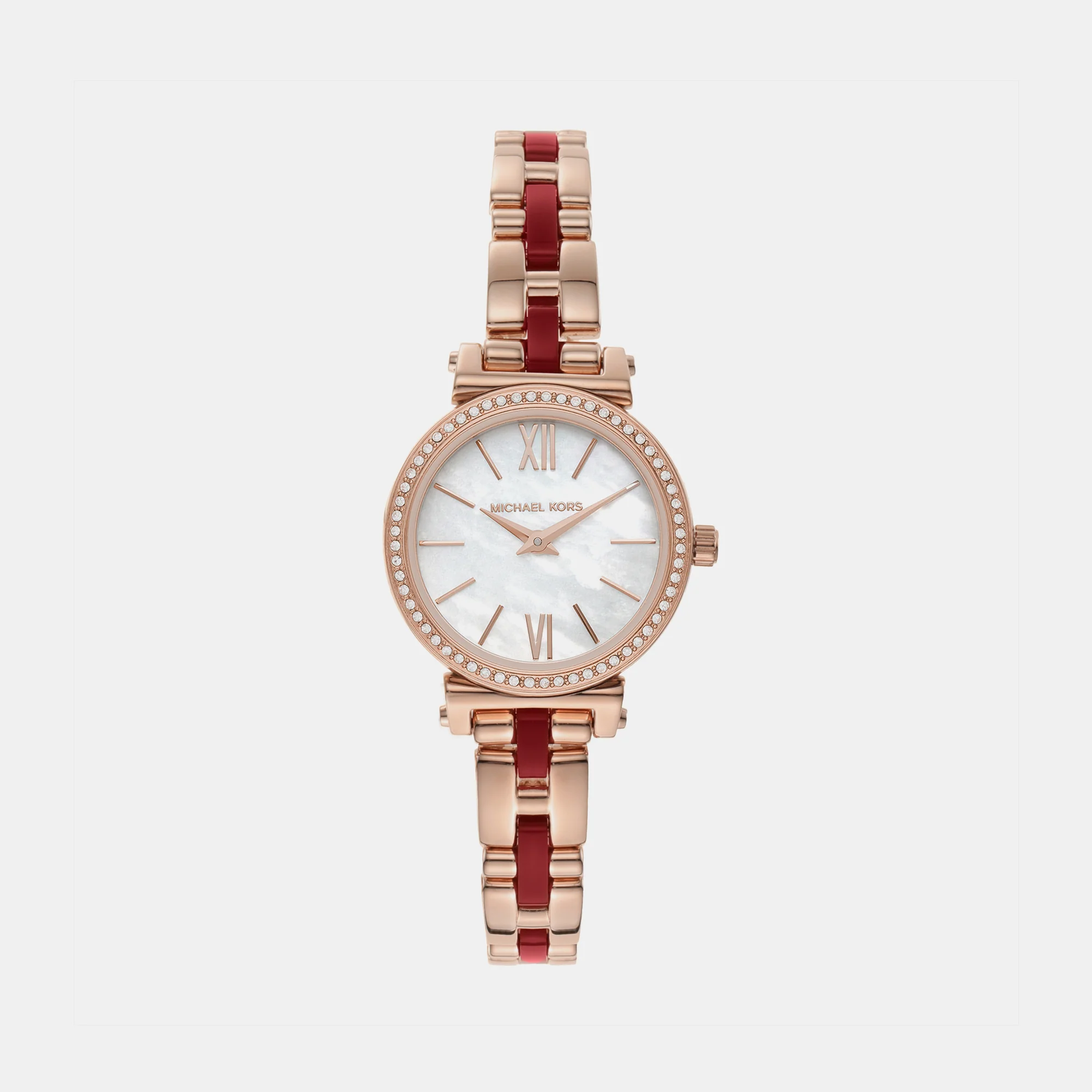 Sofie Women Quartz White Dial Analog Stainless Steel Watch MK4521