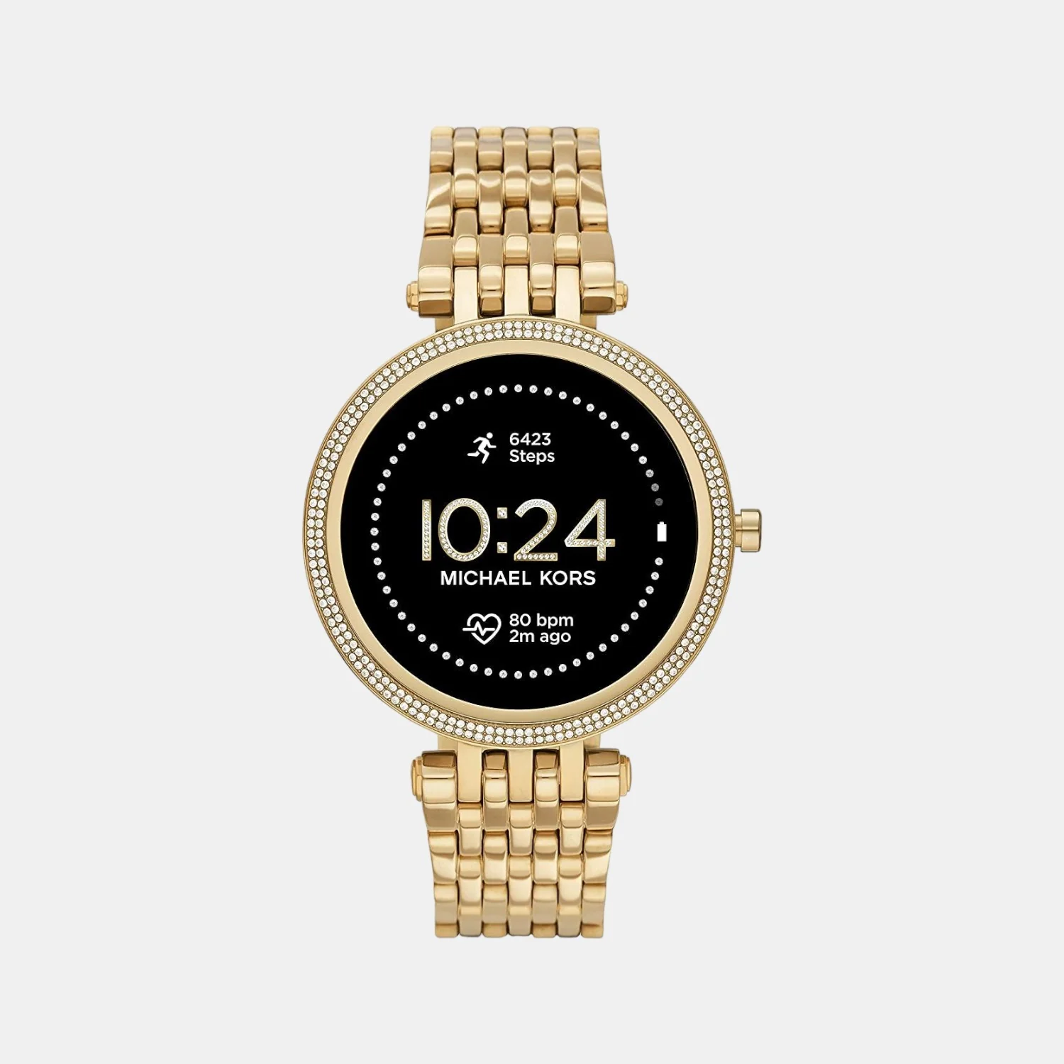 Women Processor Black Dial Digital Stainless Steel Watch MKT5127