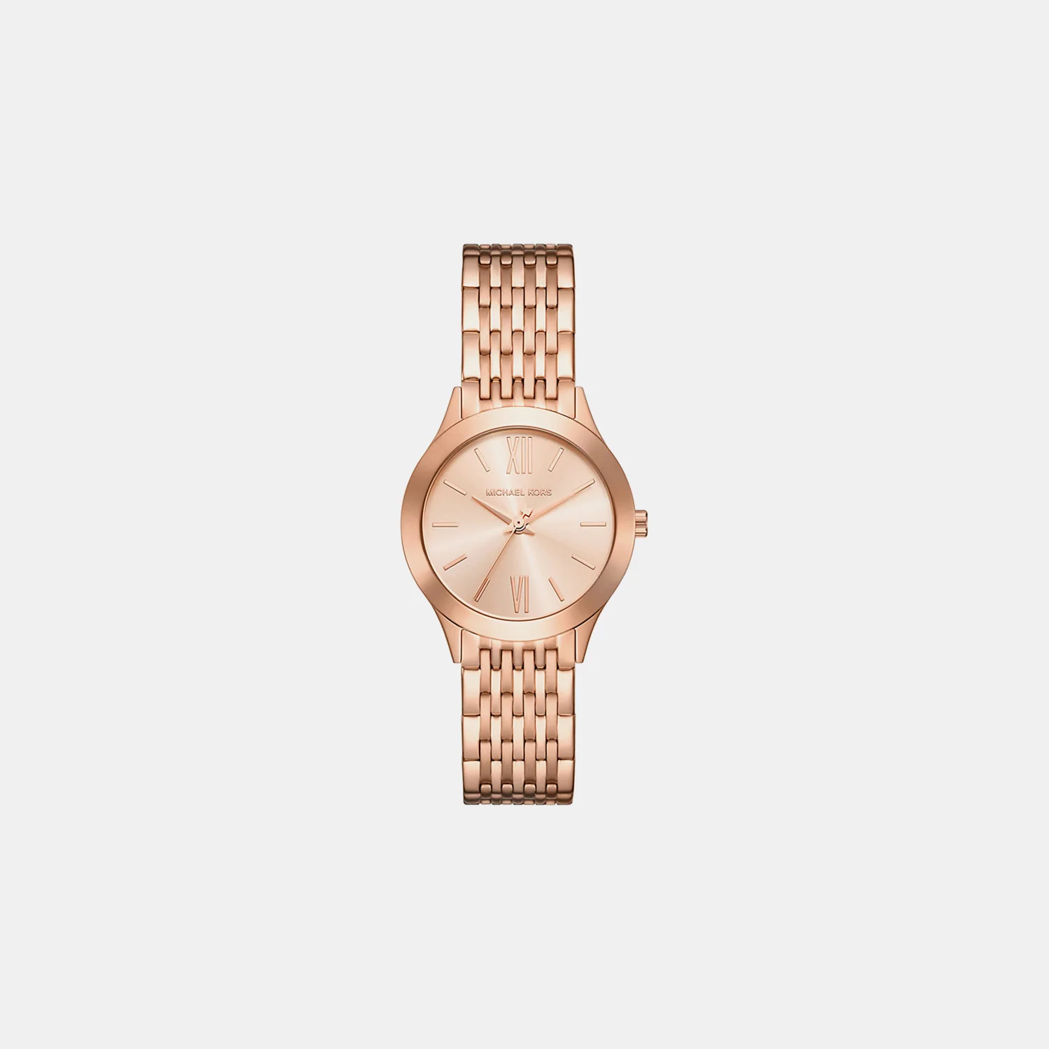 Women Quartz Rose Gold Dial Analog Stainless Steel Watch MKO1216