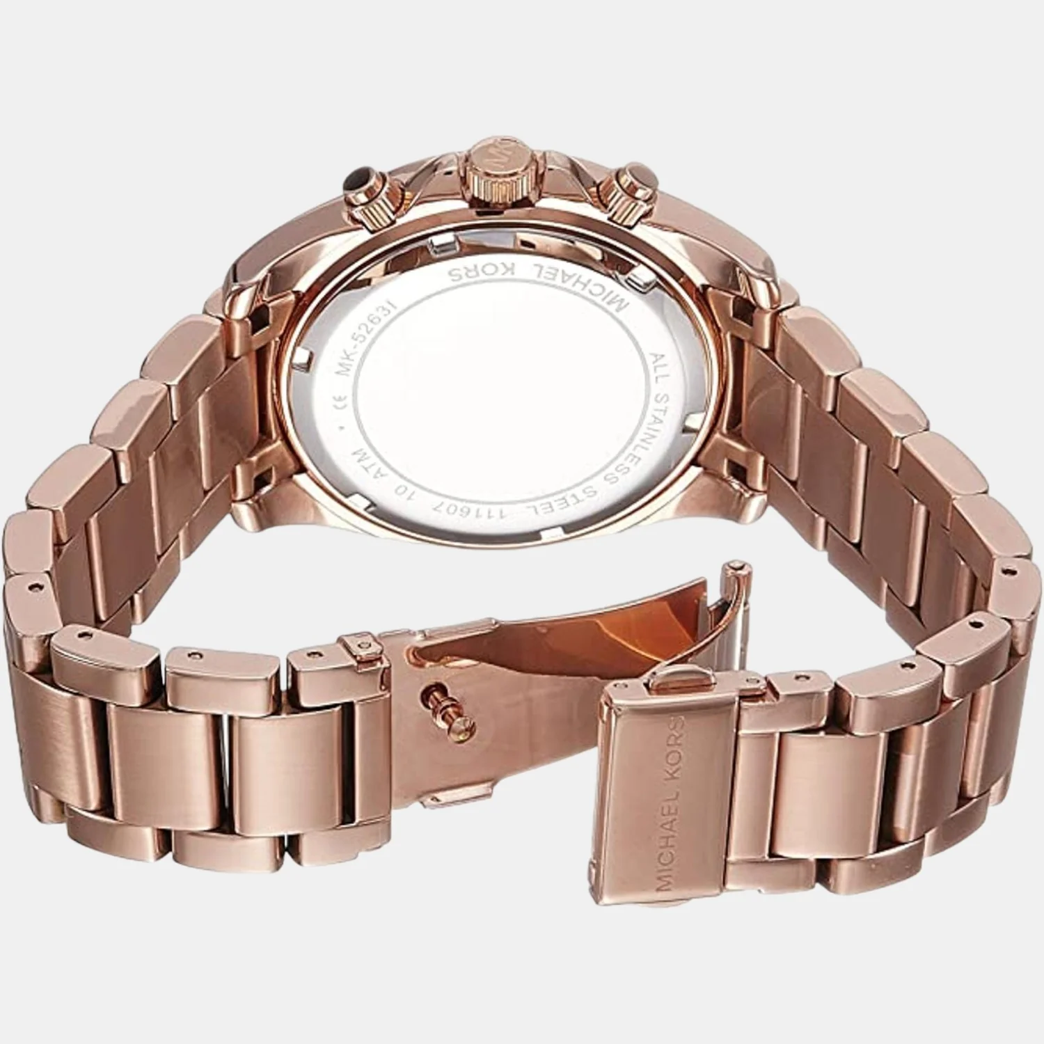Women Quartz Rose Gold Dial Chronograph Stainless Steel Watch MK5263I - Image 2