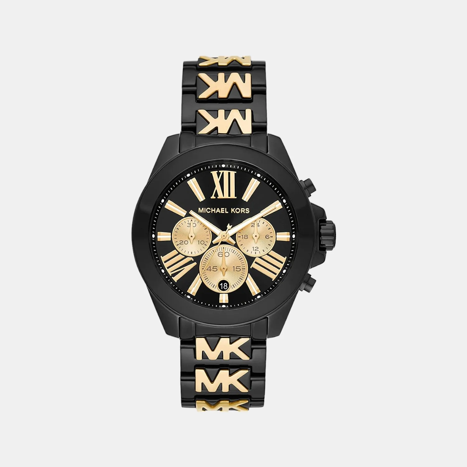 Wren Women Quartz Black Dial Chronograph Stainless Steel Watch MK6978