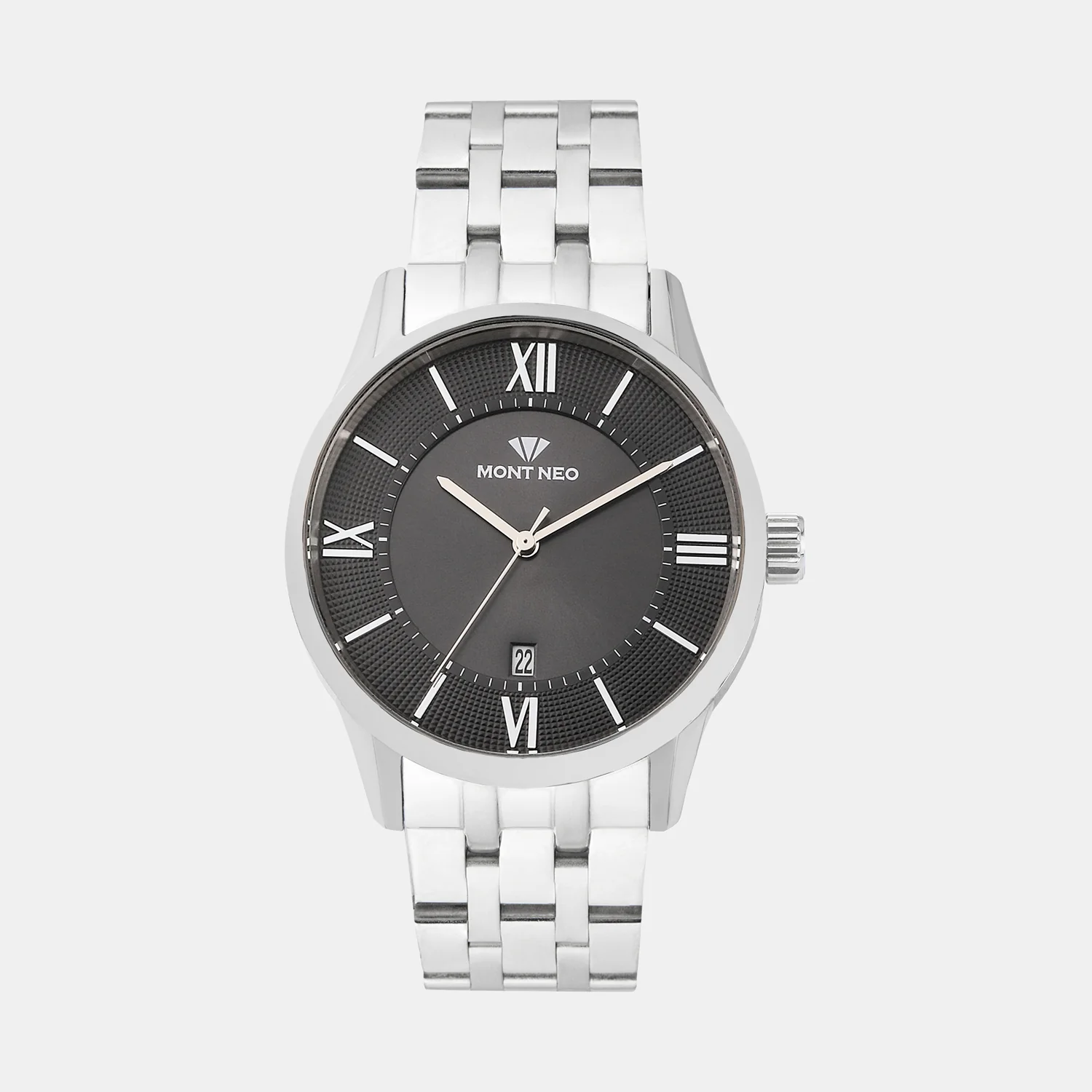 Men Quartz Black Dial Analog Metal Watch 7019E-M1104