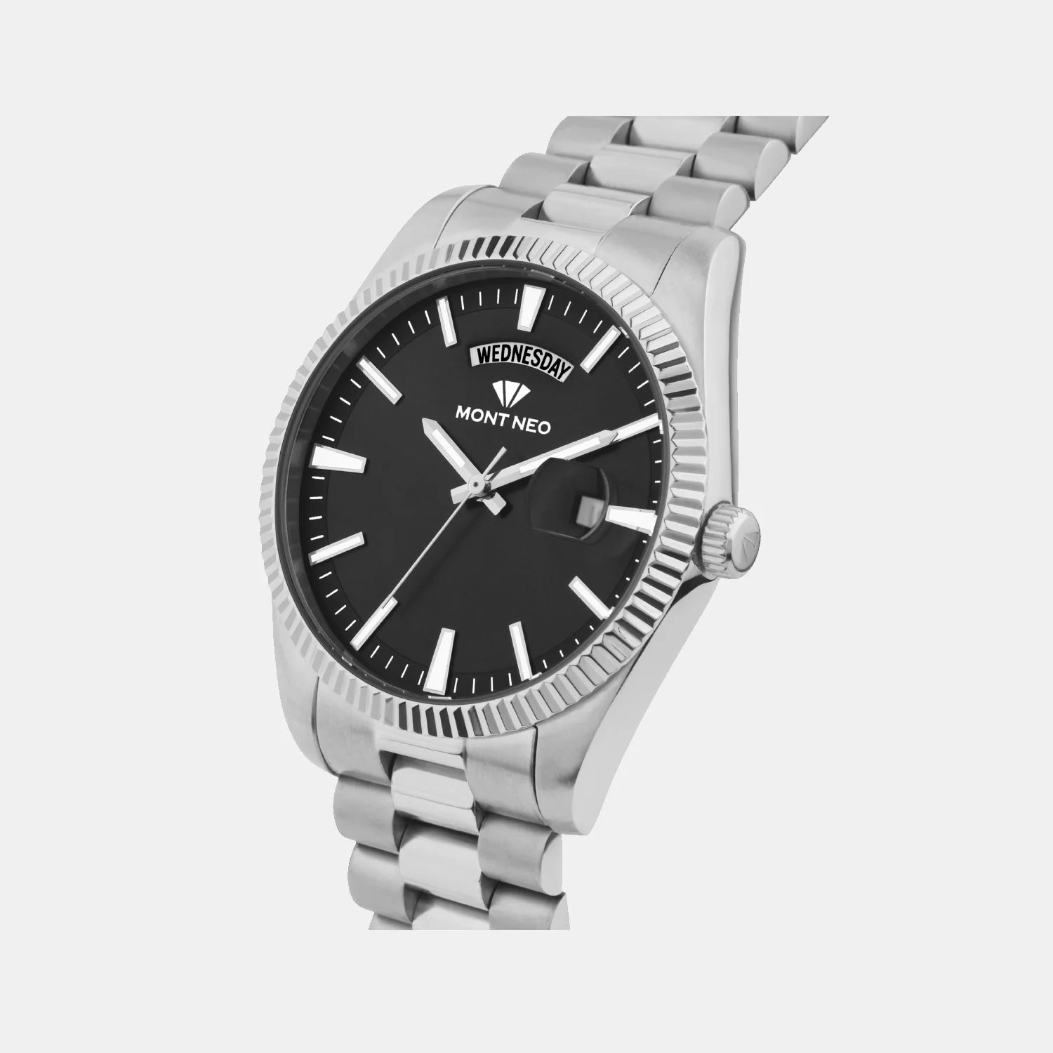 Men Quartz Black Dial Analog Stainless Steel Watch G3505D-M1104 - Image 3
