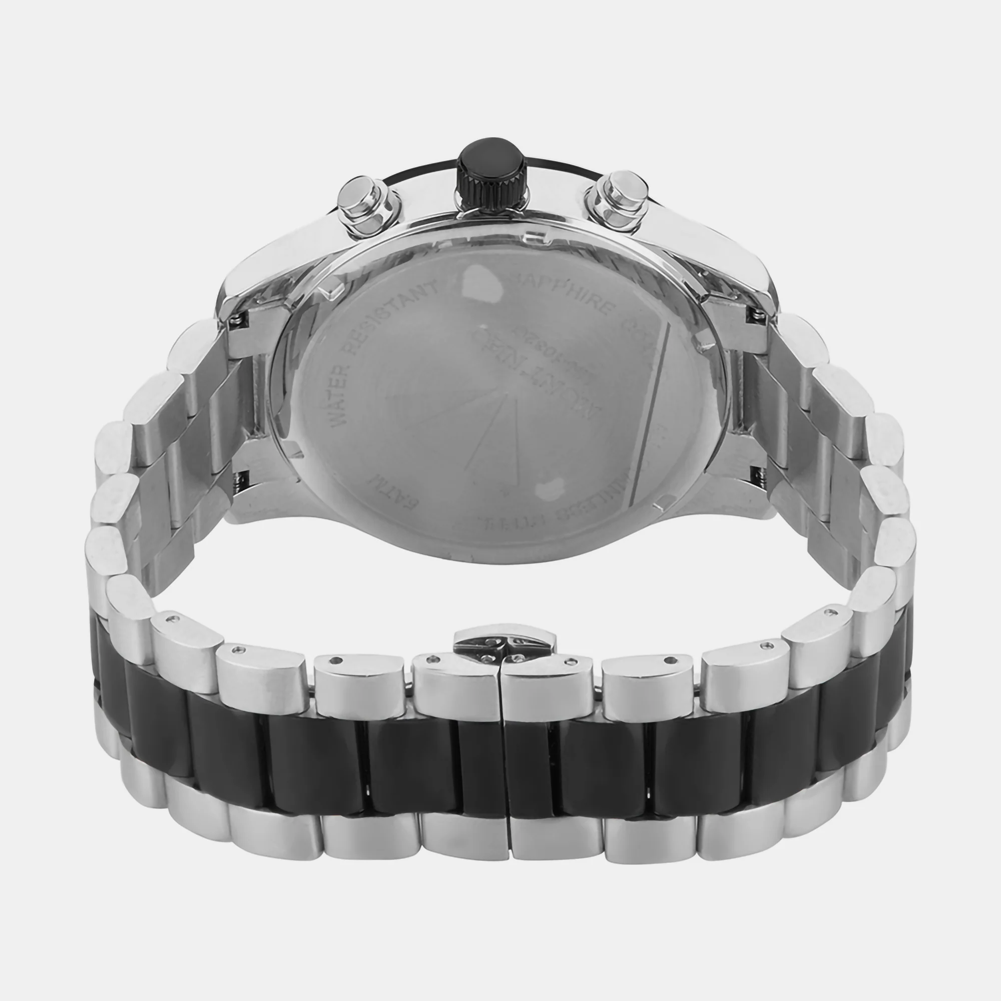 Men Quartz Black Dial Chronograph Stainless Steel Watch 1032C-M1404 - Image 4