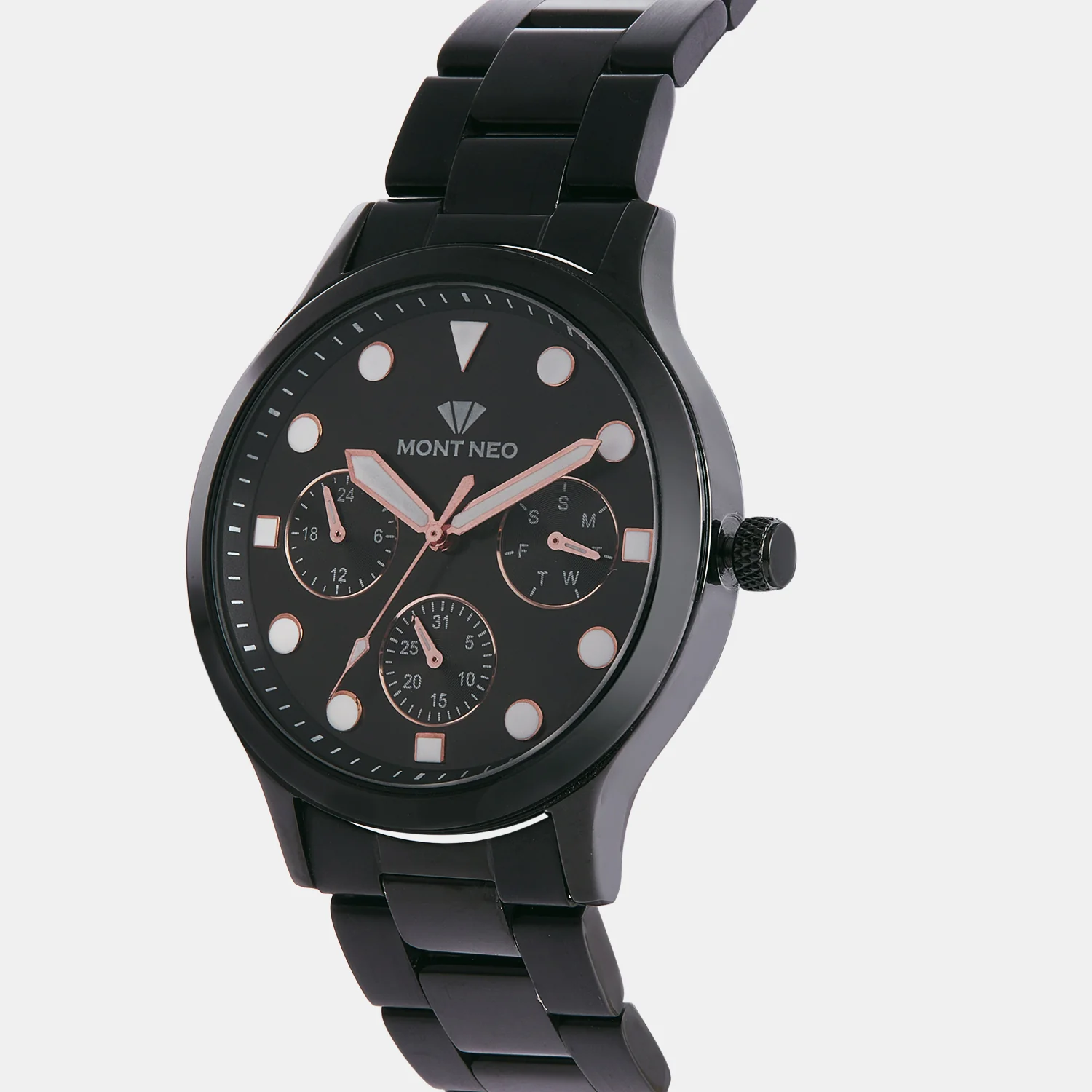 Men Quartz Black Dial Multi-Function Metal Watch 8006M-M4404 - Image 3