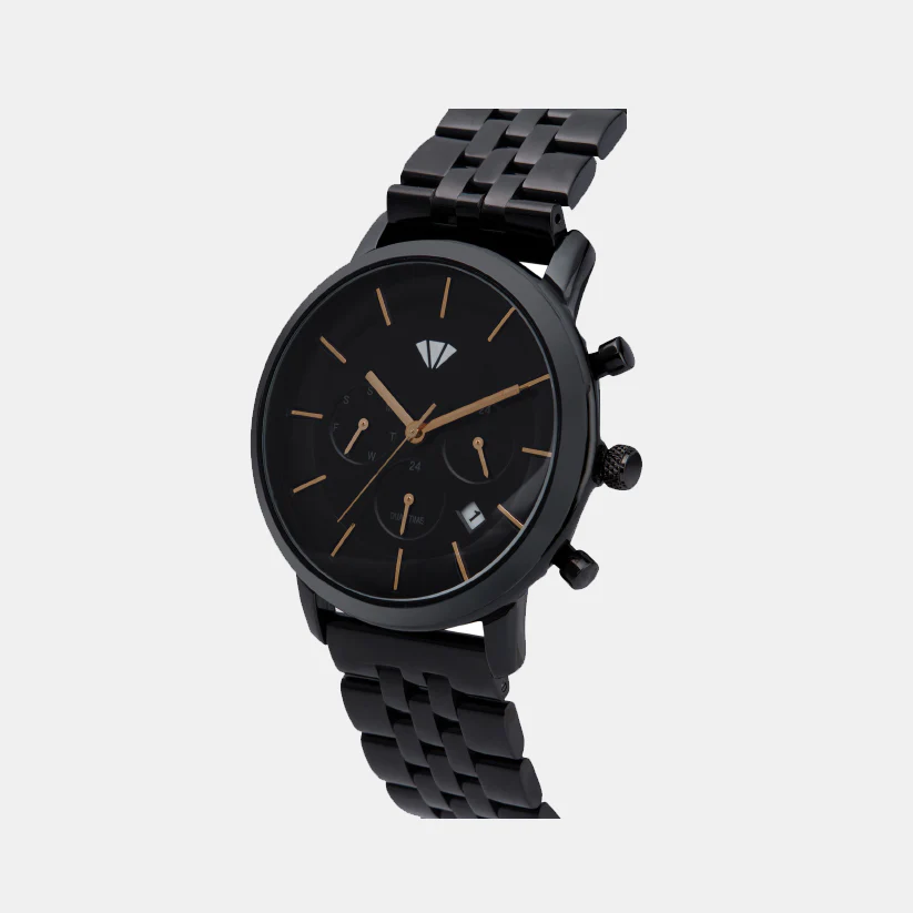Men Quartz Black Dial Multi-Function Metal Watch 8012C-M4404 - Image 3
