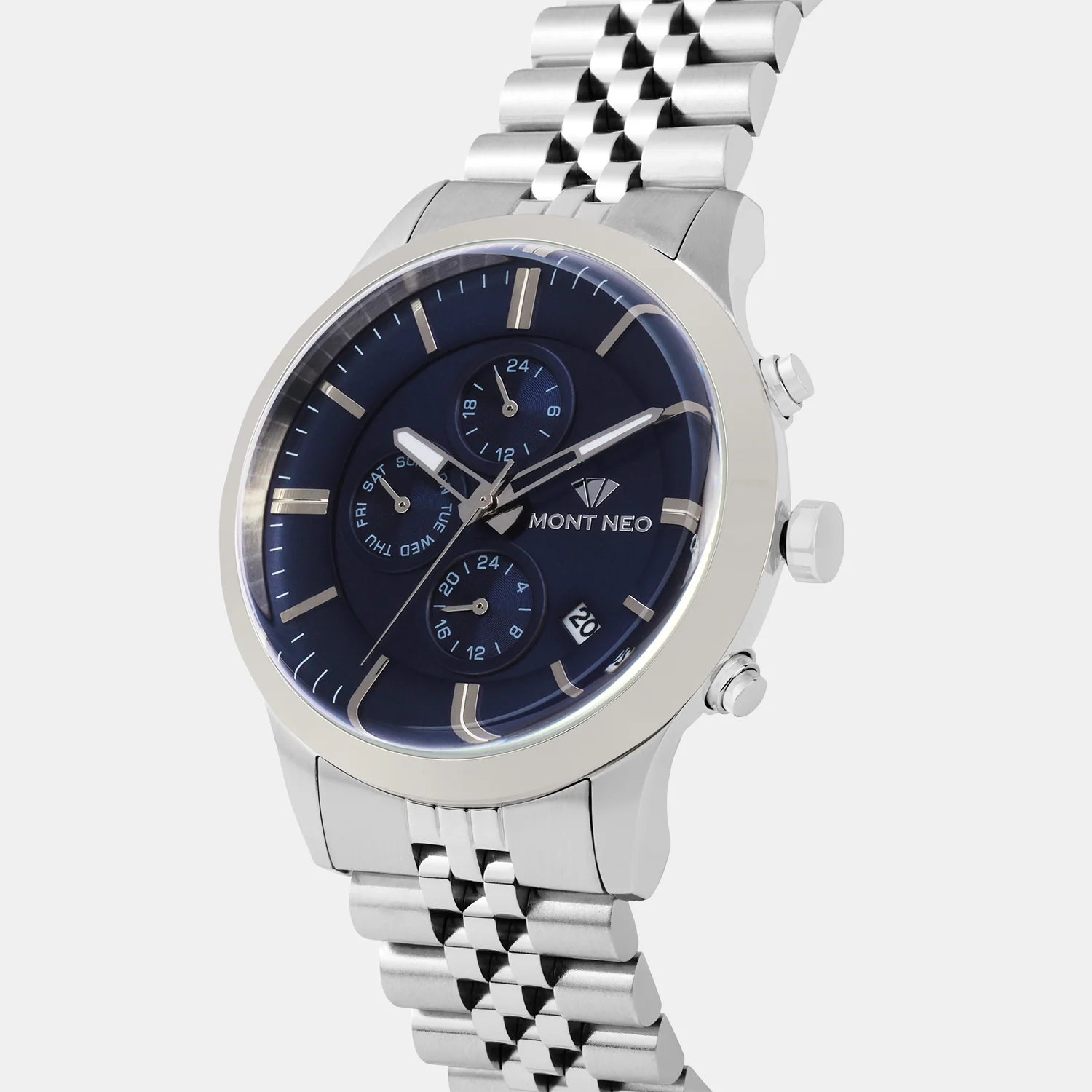 Men Quartz Blue Dial Multi-Function Metal Watch 1049M-M1105 - Image 2