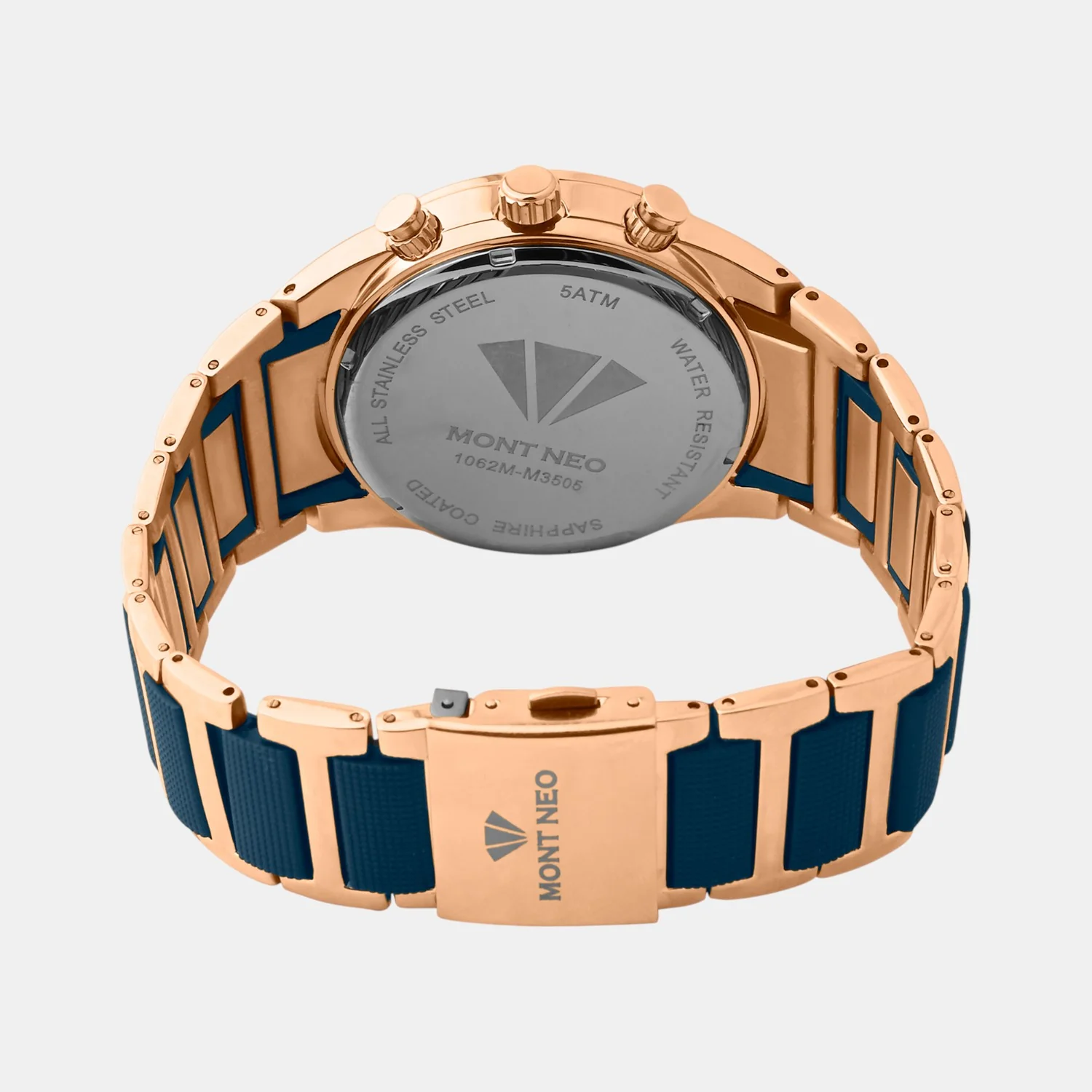 Men Quartz Blue Dial Multi-Function Metal Watch G1062M-M3505 - Image 5
