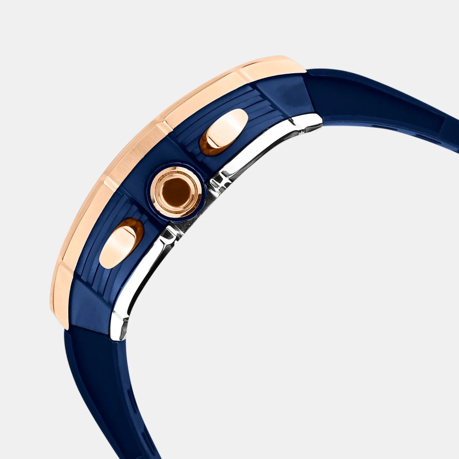 Men Quartz Blue Dial Multi-Function Silicone Watch G1061C-P3305 - Image 4