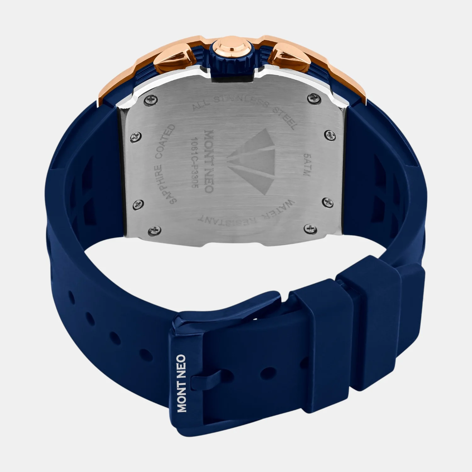Men Quartz Blue Dial Multi-Function Silicone Watch G1061C-P3305 - Image 5