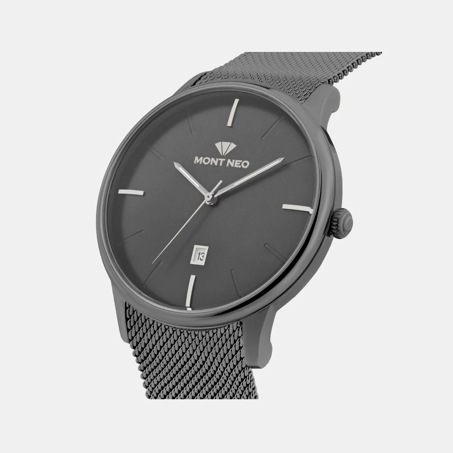 Men Quartz Gun Dial Analog Mesh Watch G1052E-B8816 - Image 3
