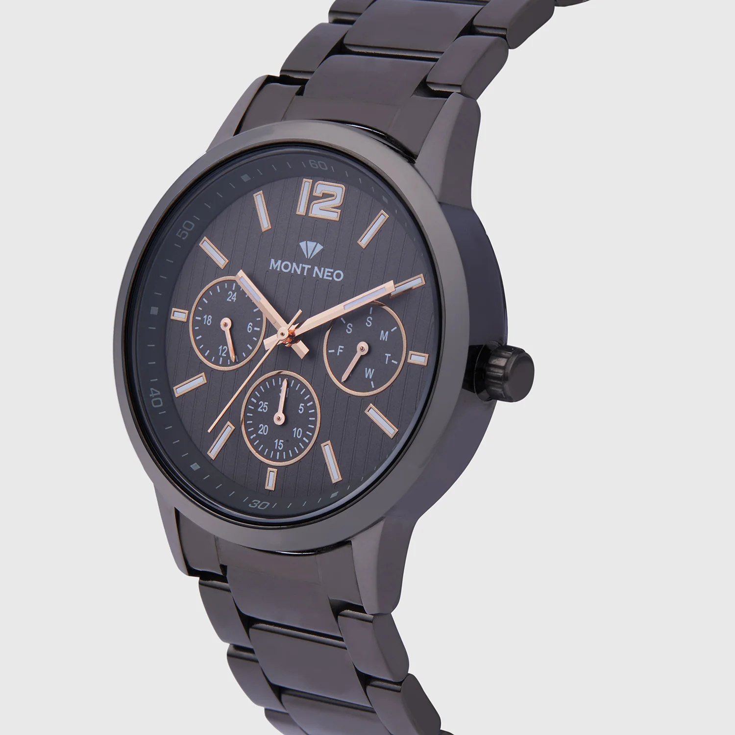 Men Quartz Gun Dial Multi-Function Metal Watch 8008M-L8816 - Image 2