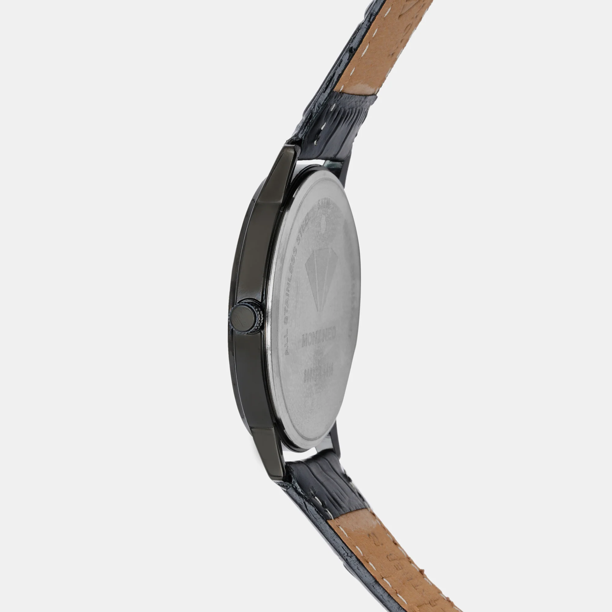 Men Quartz Silver Dial Analog Leather Watch 8003T-L4416 - Image 4