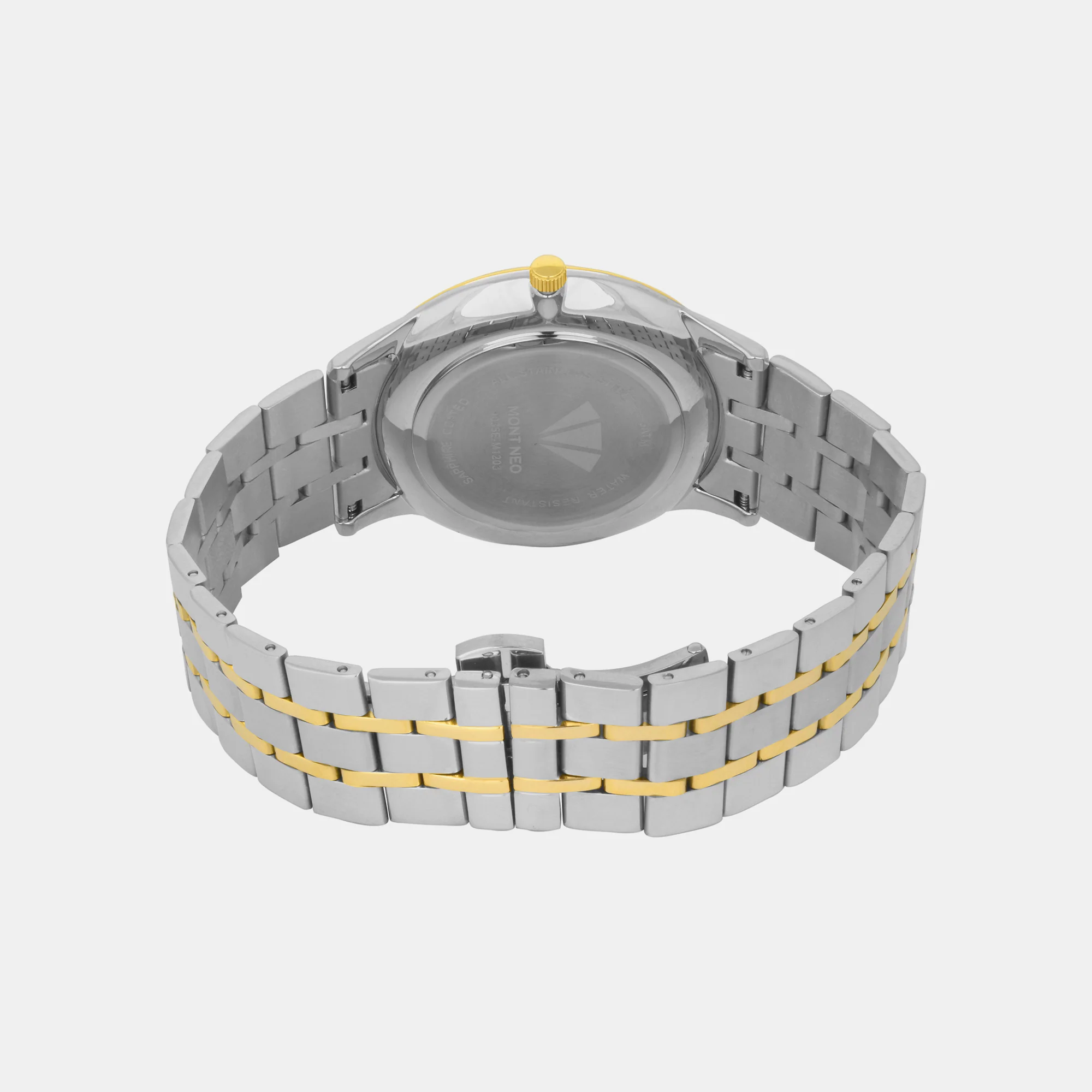 Men Quartz Silver Dial Analog Stainless Steel Watch 1035E-M1203 - Image 3