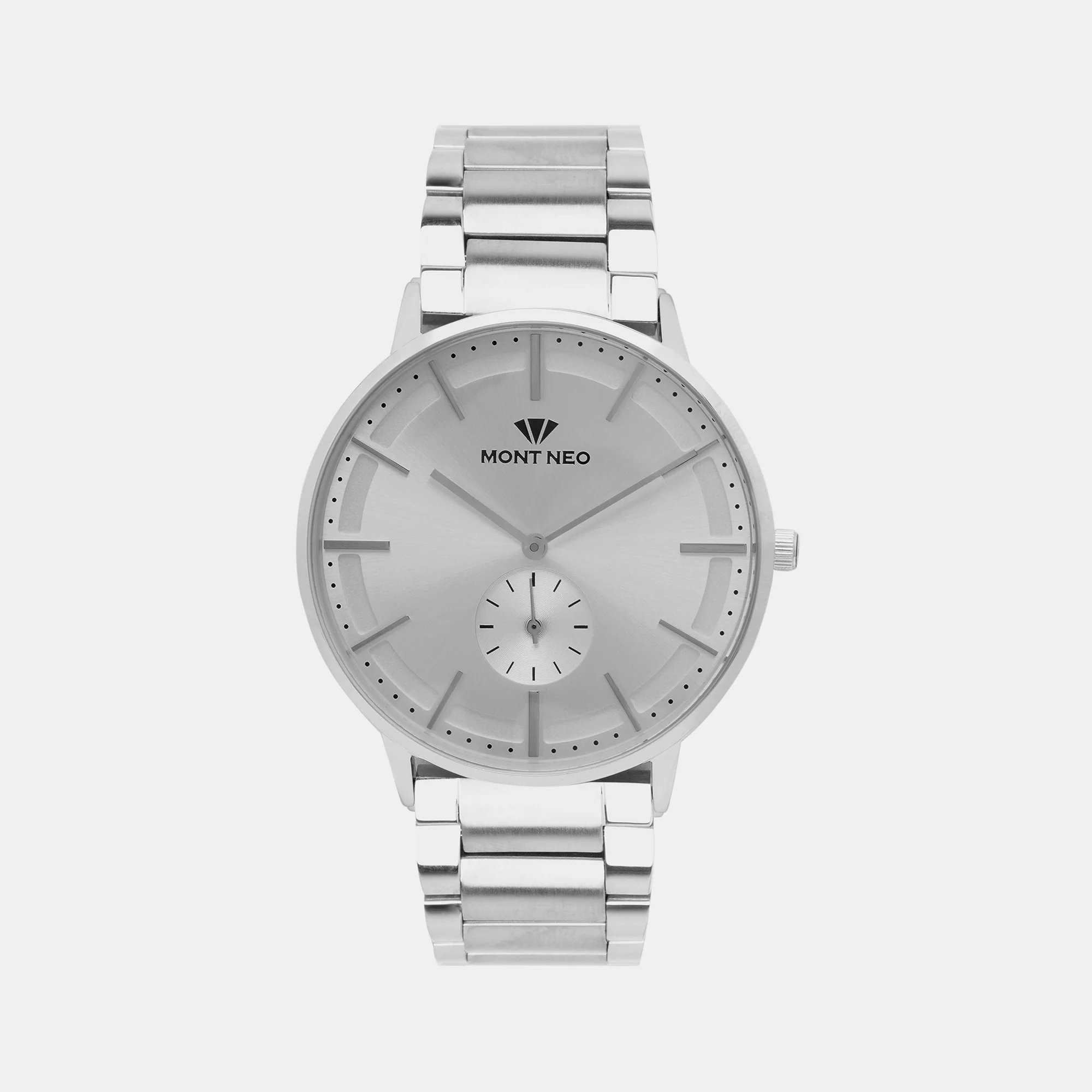 Men Quartz Silver Dial Analog Stainless Steel Watch 7009E-M1103 - Image 2