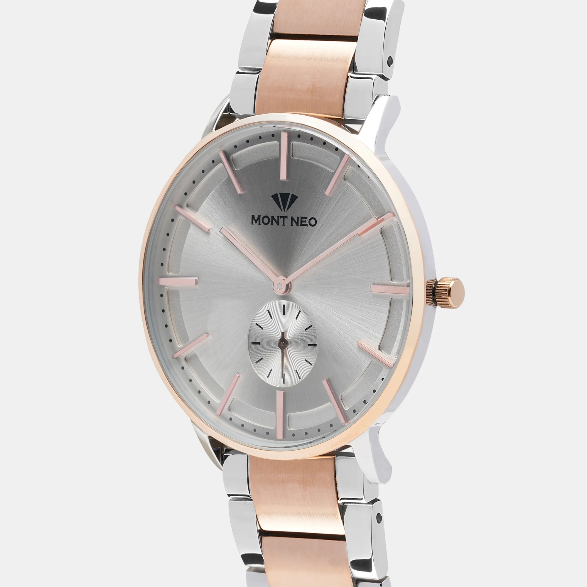 Men Quartz Silver Dial Analog Stainless Steel Watch 7009E-M1303 - Image 3