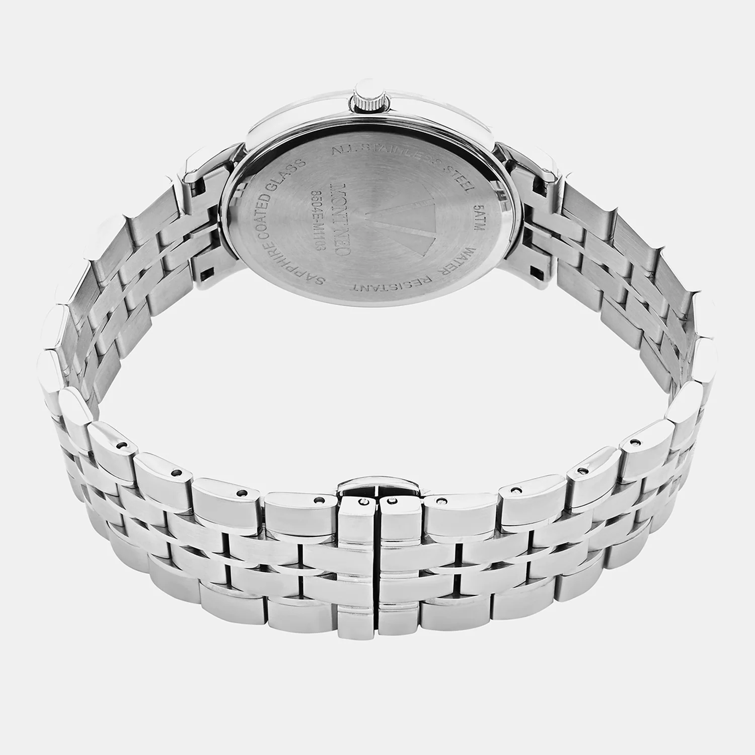 Men Quartz Silver Dial Analog Stainless Steel Watch 8504E-M1103 - Image 4