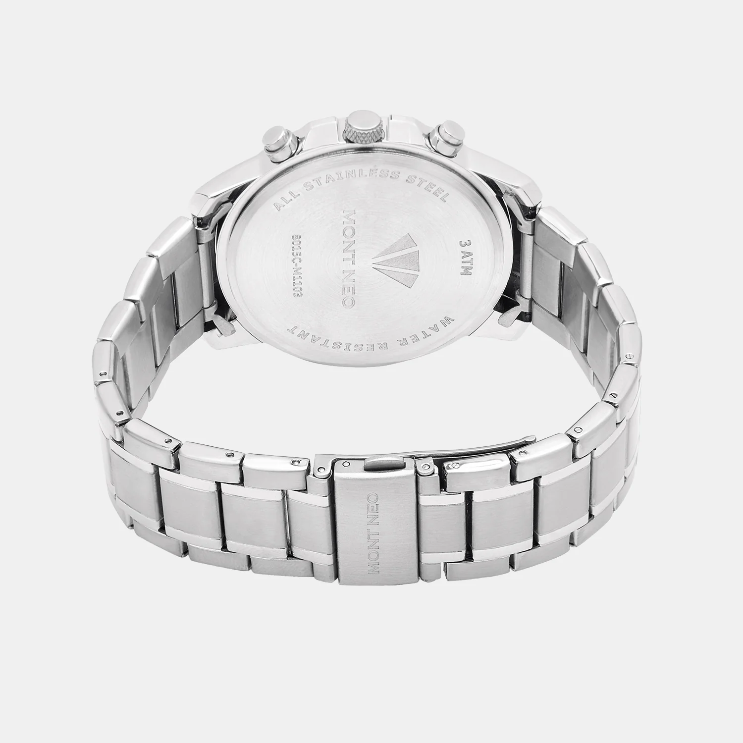 Men Quartz Silver Dial Chronograph Metal Watch 8015C-M1103 - Image 4
