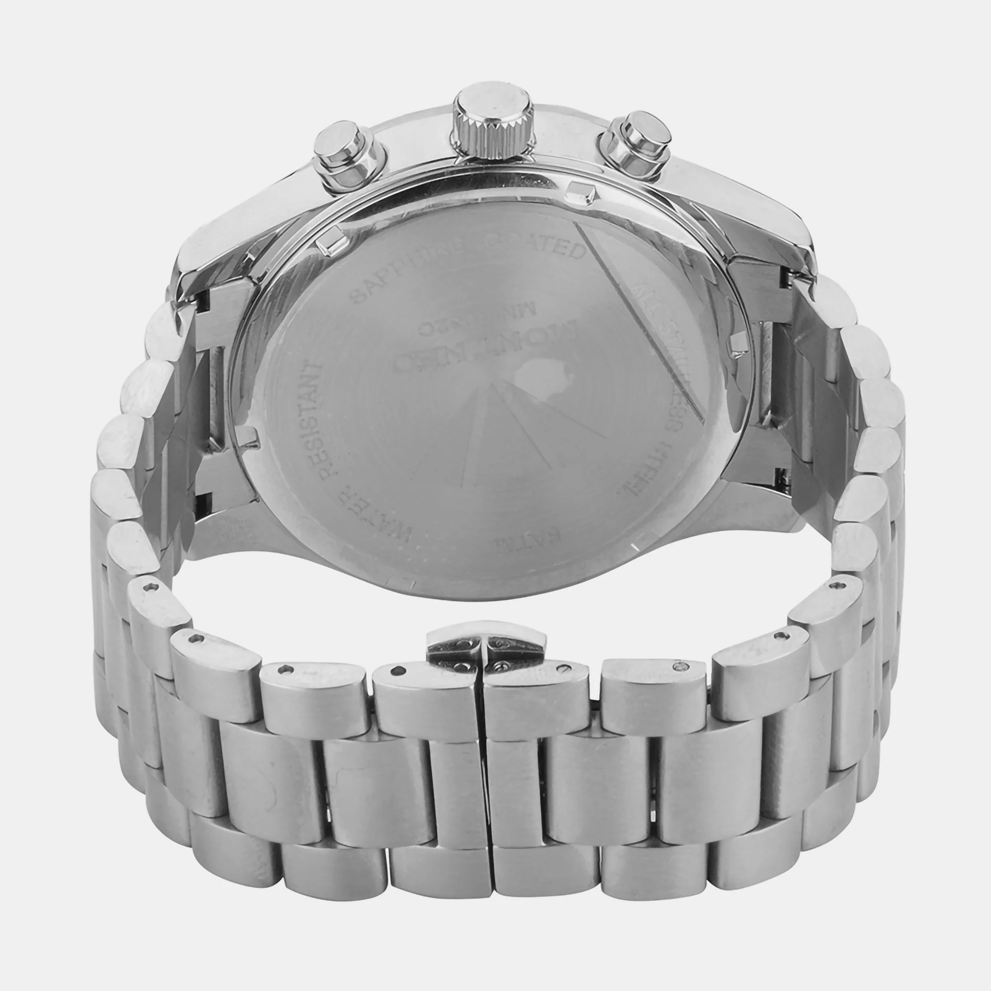 Men Quartz Silver Dial Chronograph Stainless Steel Watch 1032C-M1103 - Image 3