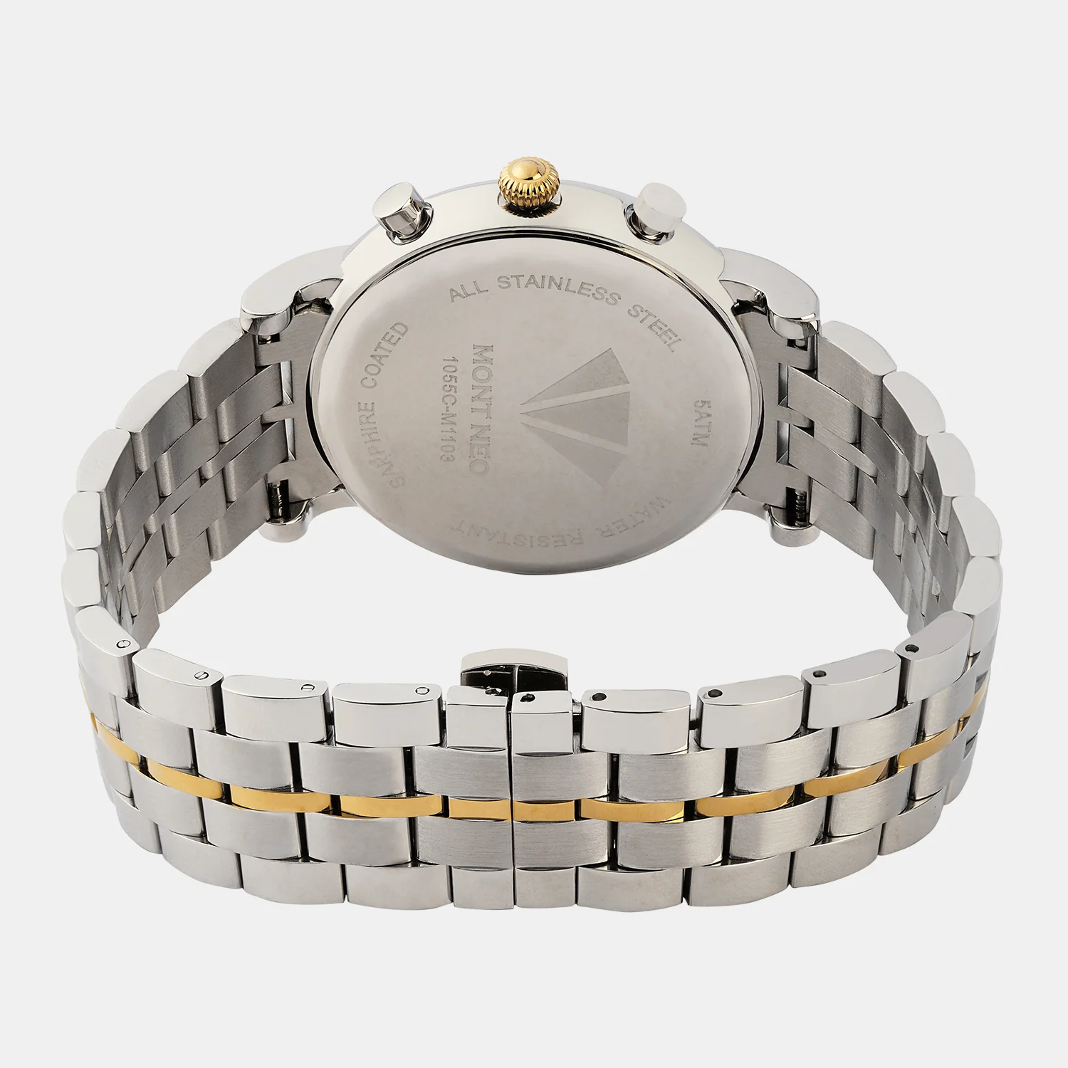 Men Quartz Silver Dial Multi-Function Metal Watch 1055C-M1103 - Image 4