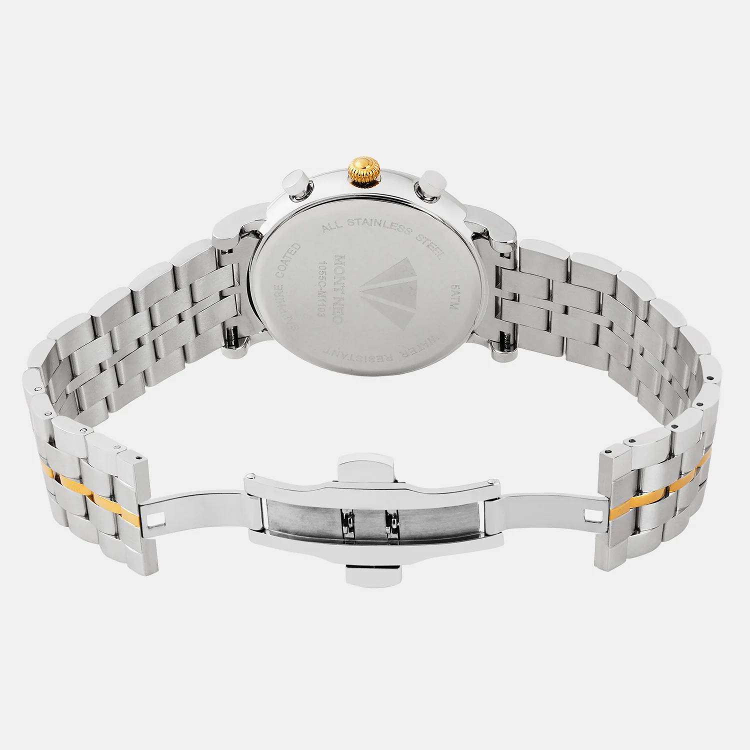 Men Quartz Silver Dial Multi-Function Metal Watch 1055C-M1103 - Image 5