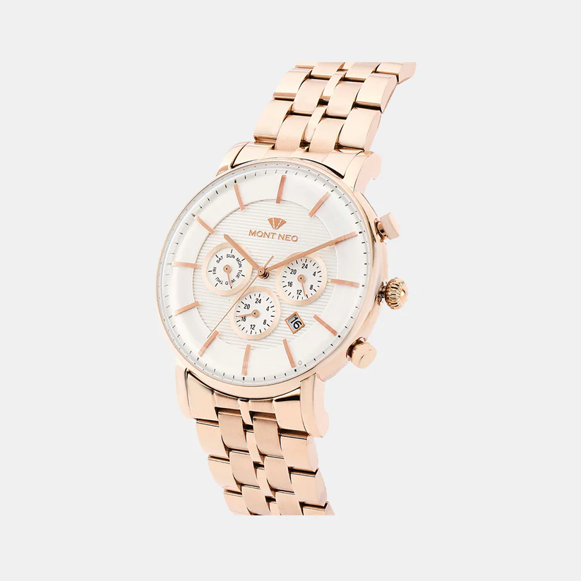 Men Quartz Silver Dial Multi-Function Metal Watch 1055C-M3303 - Image 3