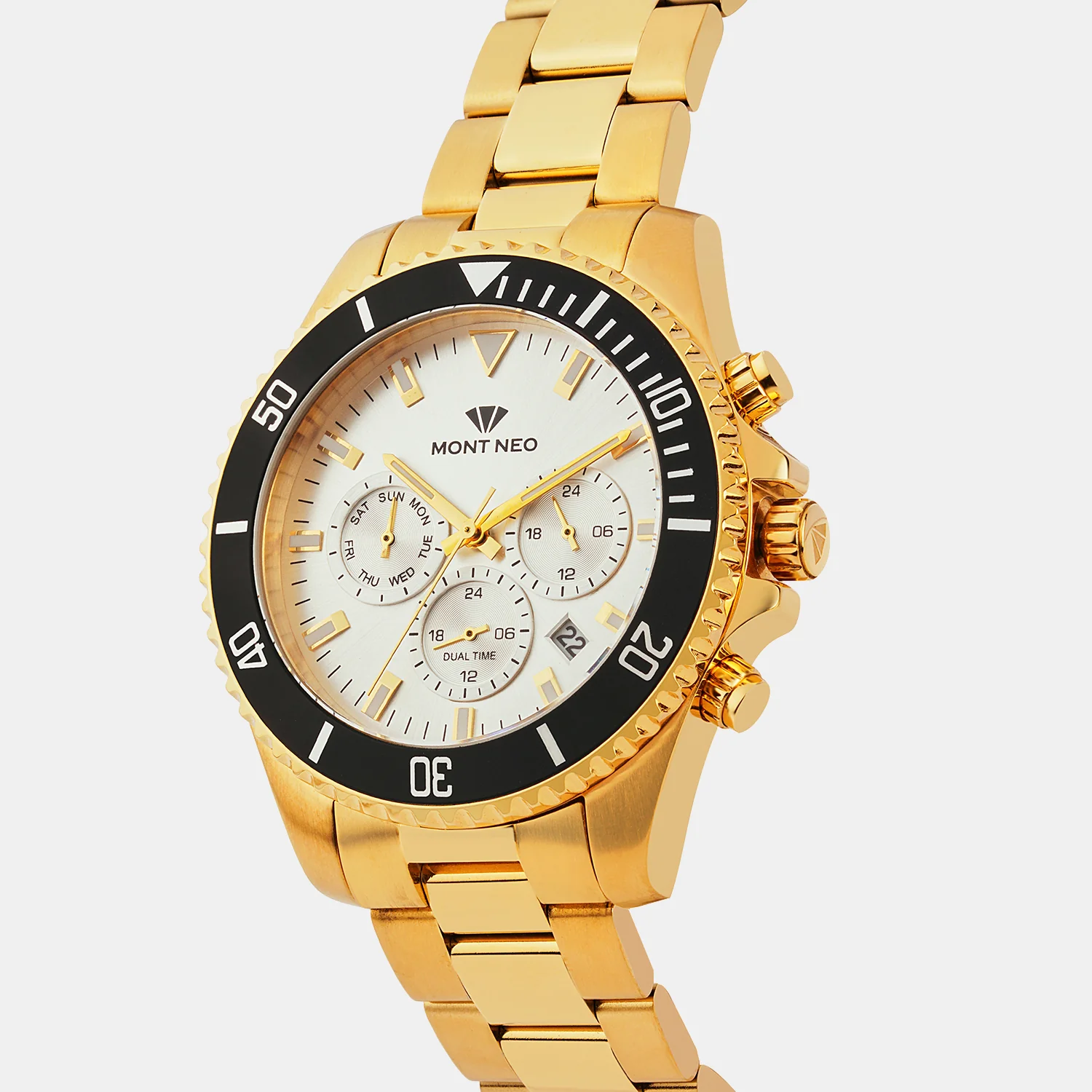 Men Quartz Silver Dial Multi-Function Metal Watch 3508M-M2203 - Image 3