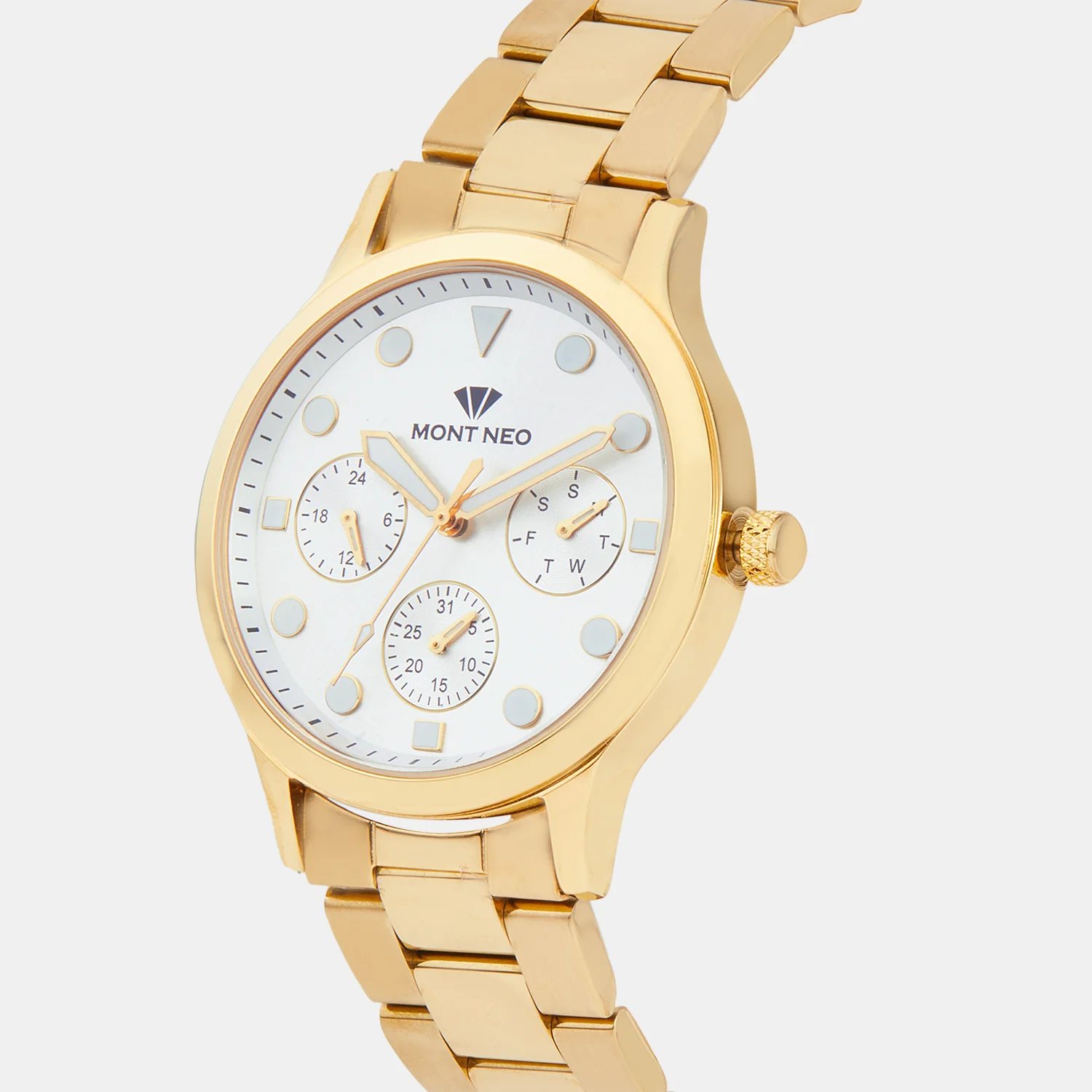 Men Quartz Silver Dial Multi-Function Metal Watch 8006M-M2203 - Image 3