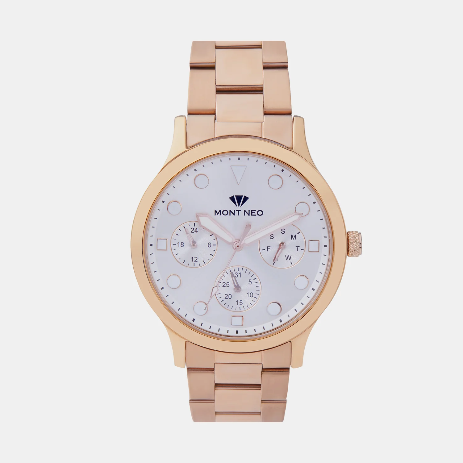Men Quartz Silver Dial Multi-Function Metal Watch 8006M-M3303 - Image 2