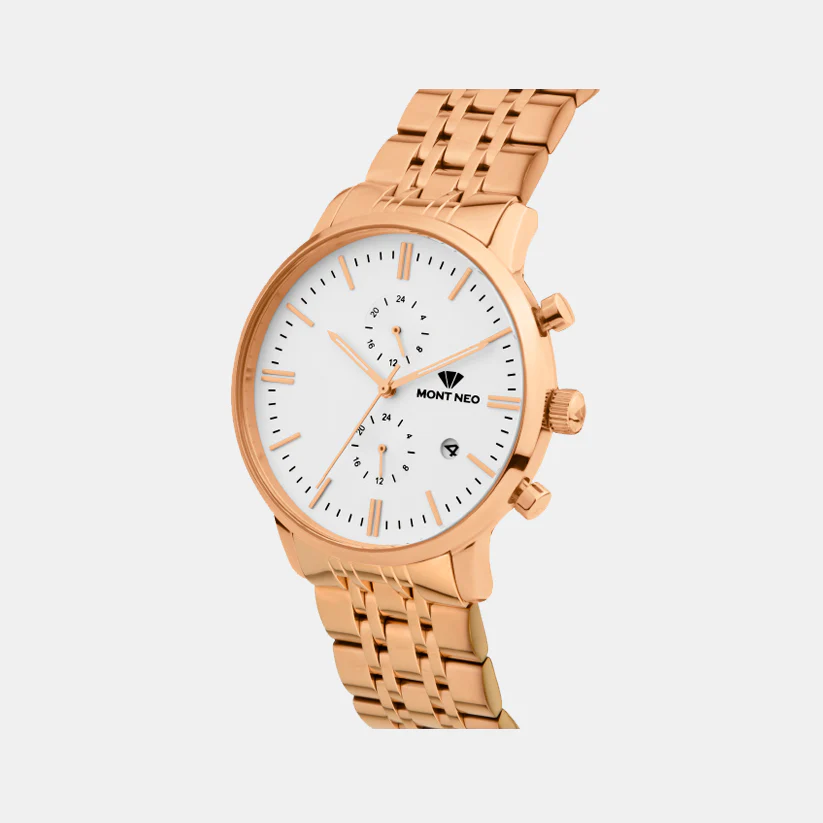 Men Quartz Silver Dial Multi-Function Stainless Steel Watch 3515E-M3303 - Image 2