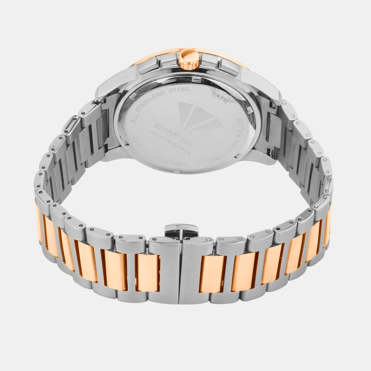 Men Quartz Silver Dial Multi-Function Stainless Steel Watch G1051M-M1303 - Image 4