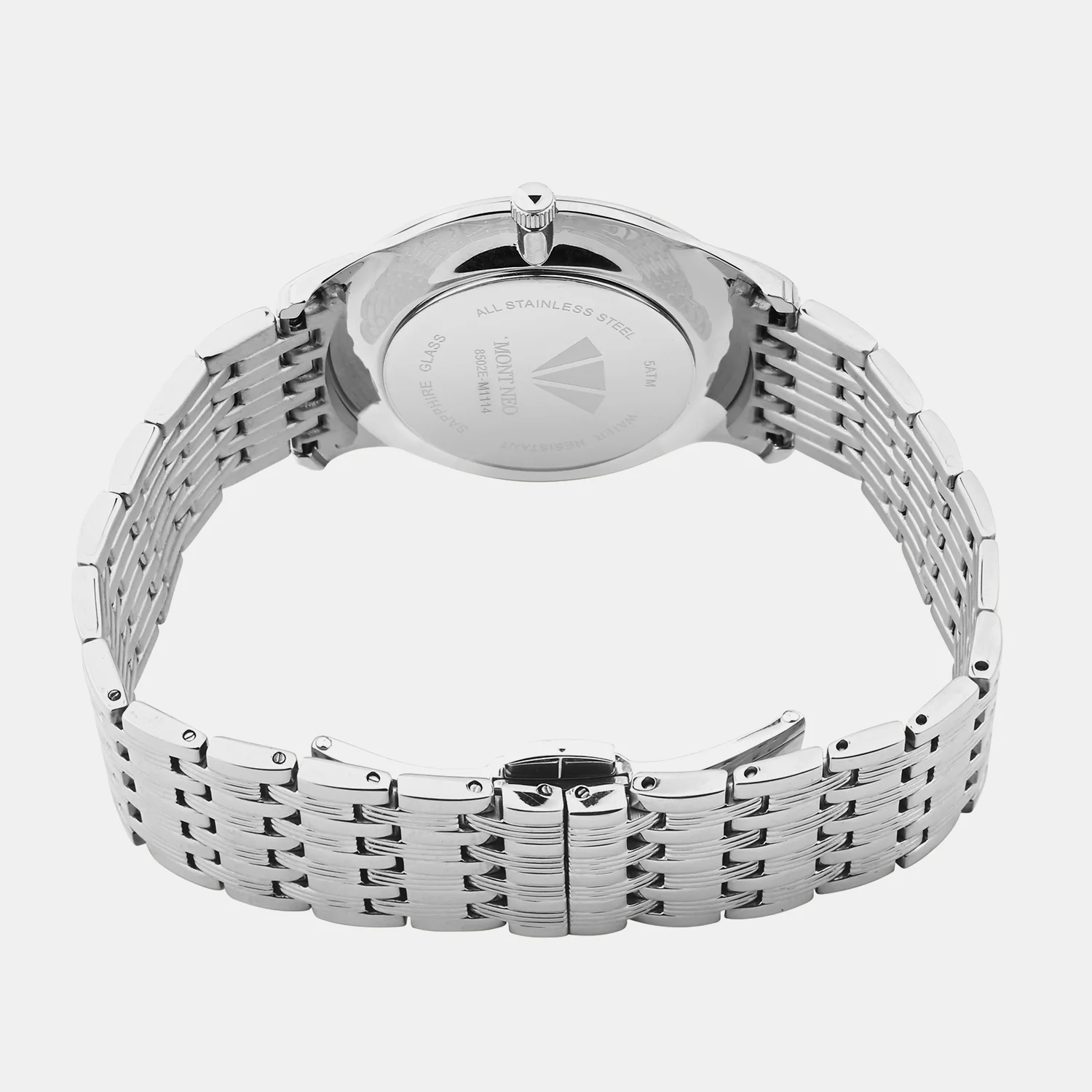 Men Quartz White Dial Analog Metal Watch 8502E-M1114 - Image 3