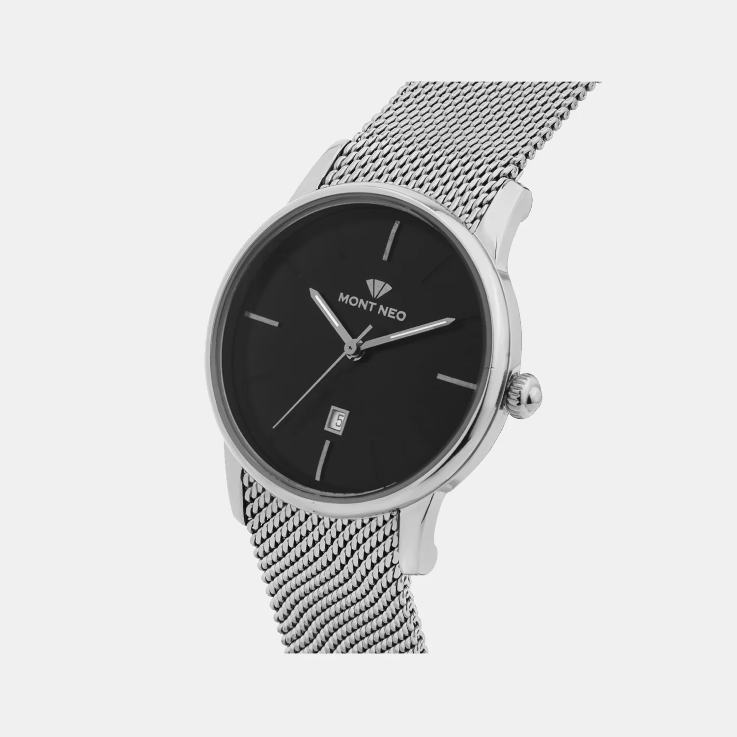 Women Quartz Black Dial Analog Mesh Watch L1052E-B1104 - Image 3