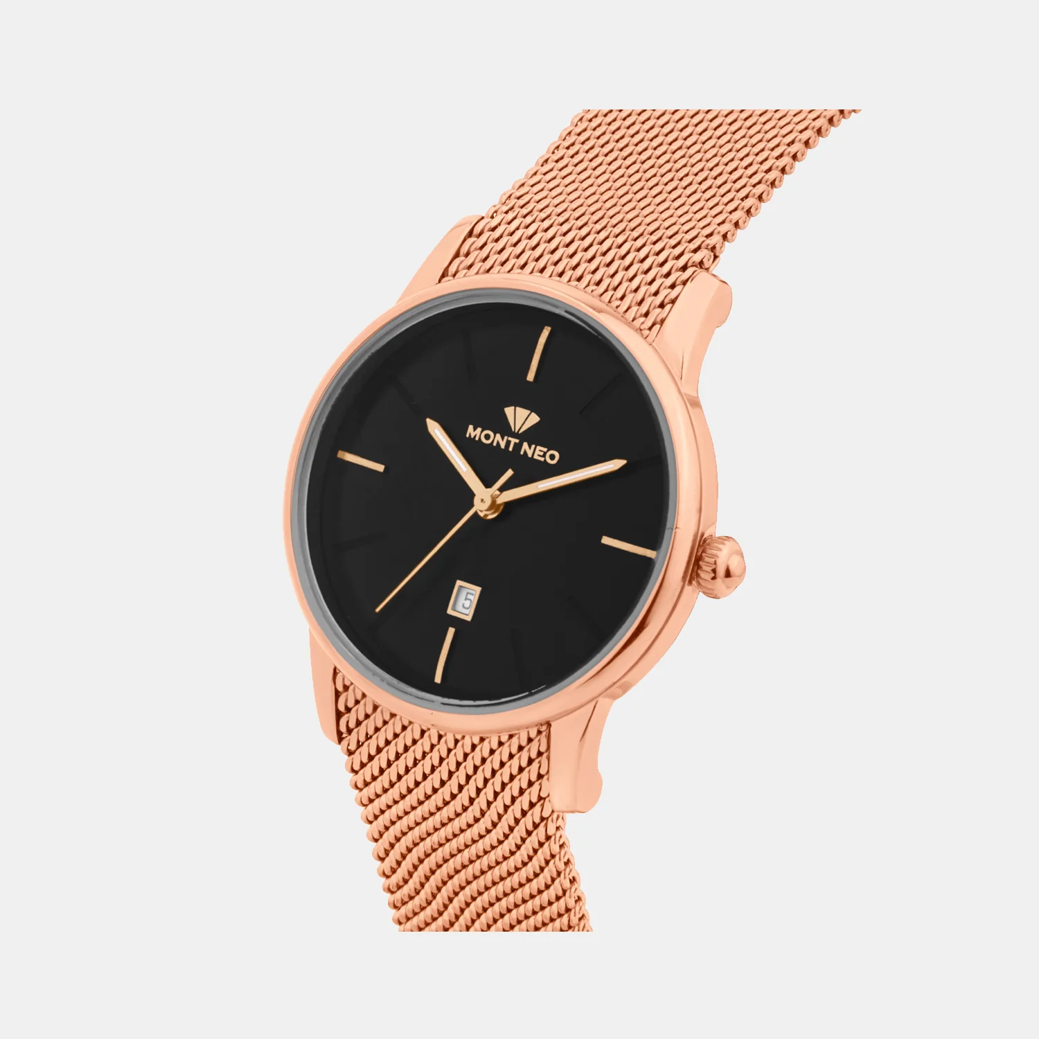 Women Quartz Black Dial Analog Mesh Watch L1052E-B3304 - Image 3