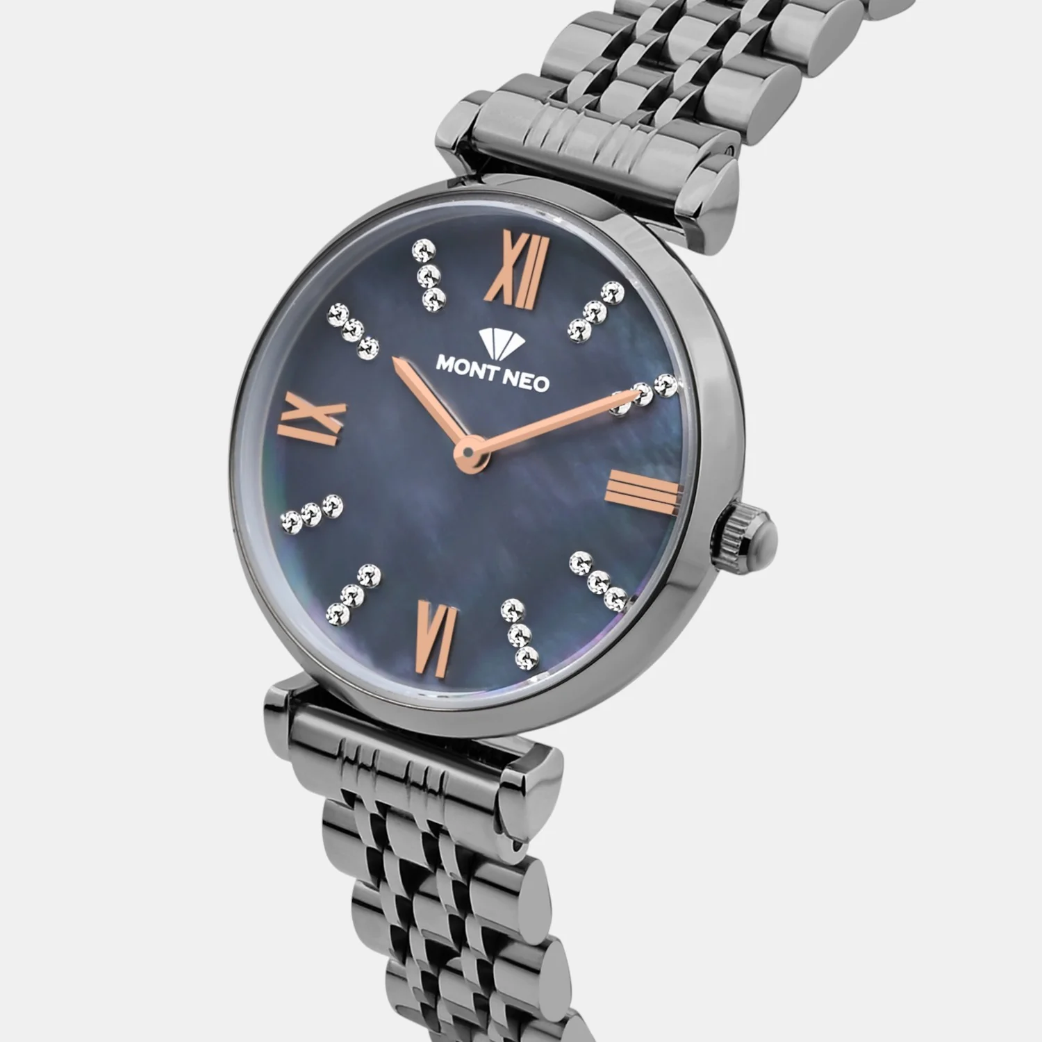 Women Quartz Blue Dial Analog Stainless Steel Watch 4515B-M8816 - Image 2