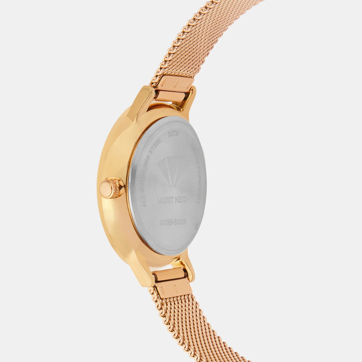 Women Quartz Blue Dial Multi-Function Mesh Watch 9003M-B3305 - Image 4