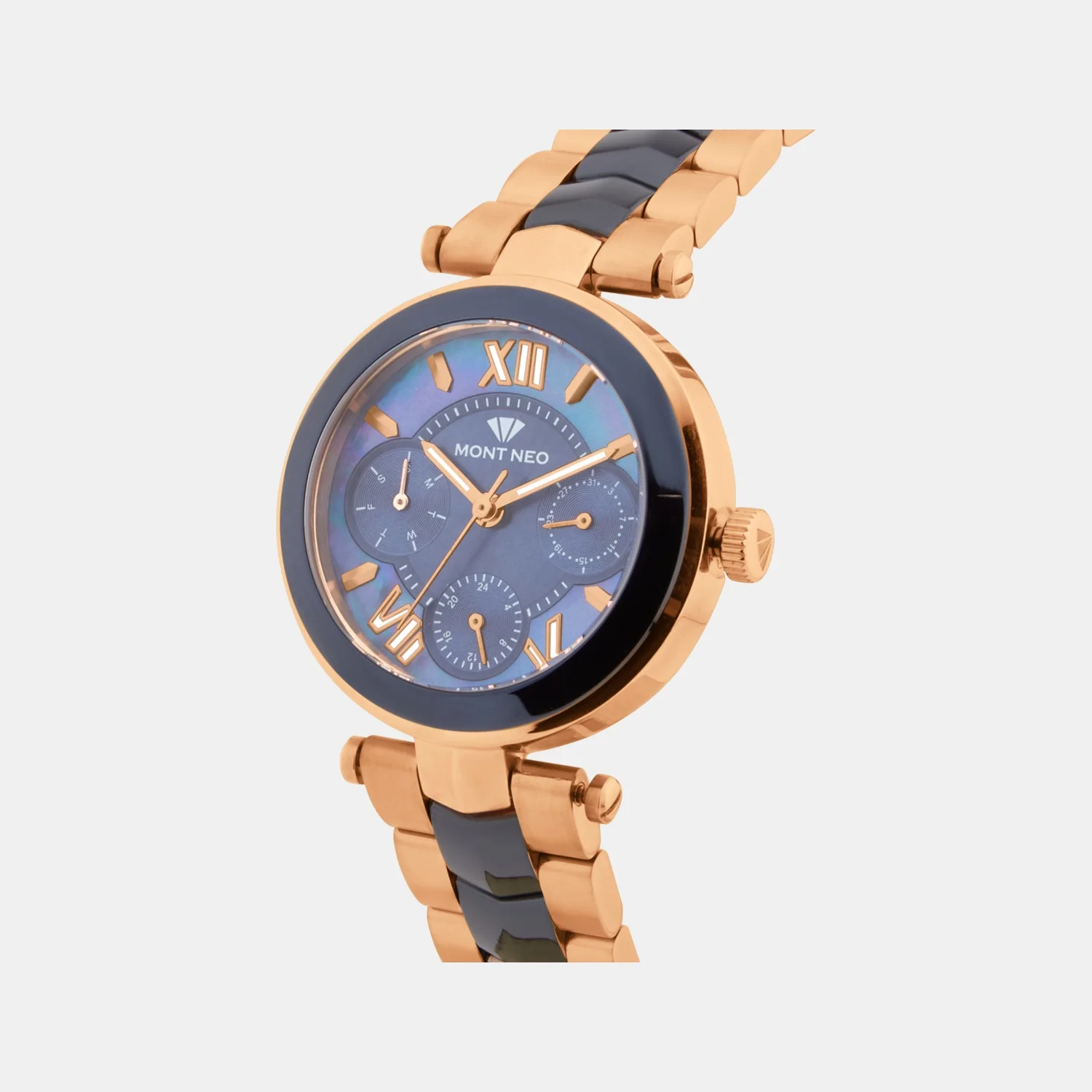 Women Quartz Blue Dial Analog Stainless Steel Watch 4507M-M3505 - Image 3