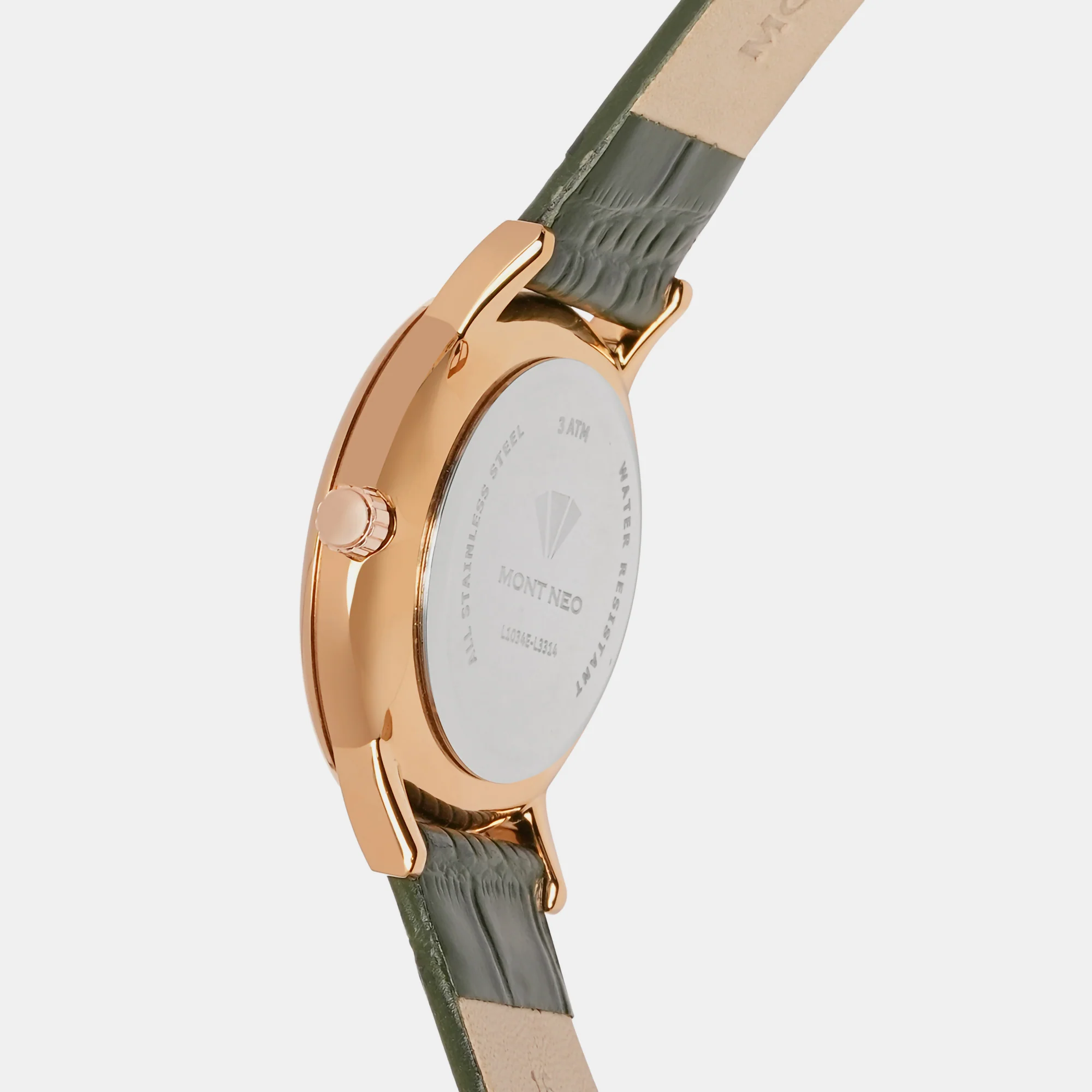 Women Quartz Green Dial Analog Leather Watch L1034E-L3314 - Image 4