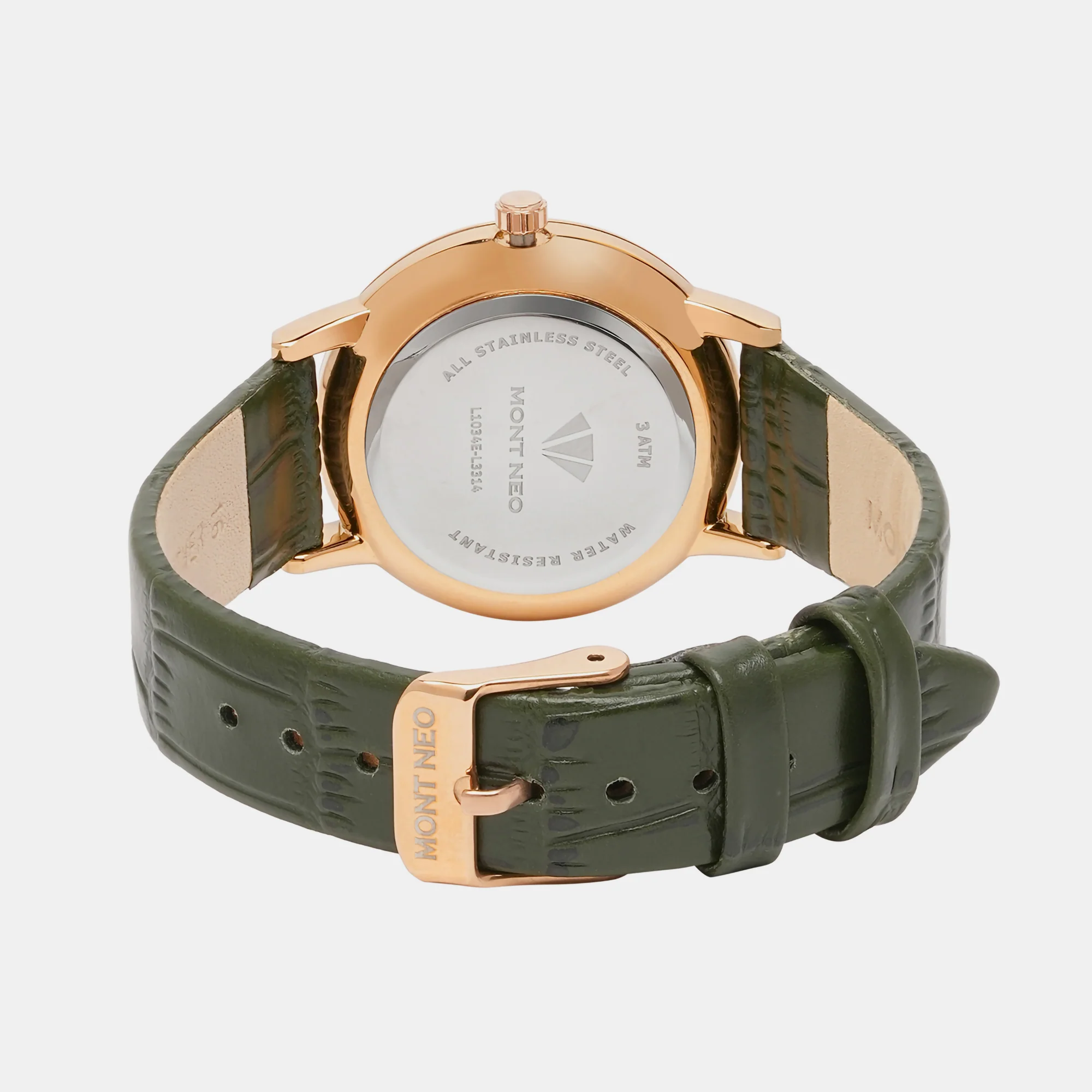 Women Quartz Green Dial Analog Leather Watch L1034E-L3314 - Image 5