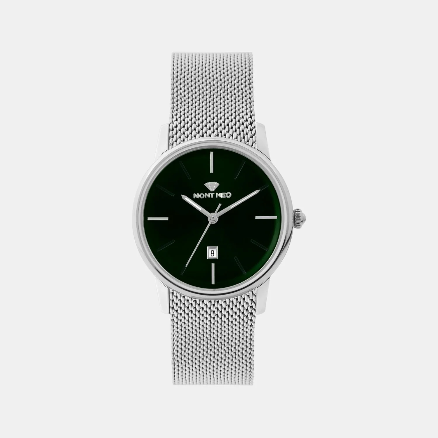 Women Quartz Green Dial Analog Mesh Watch L1052E-B1114 - Image 2