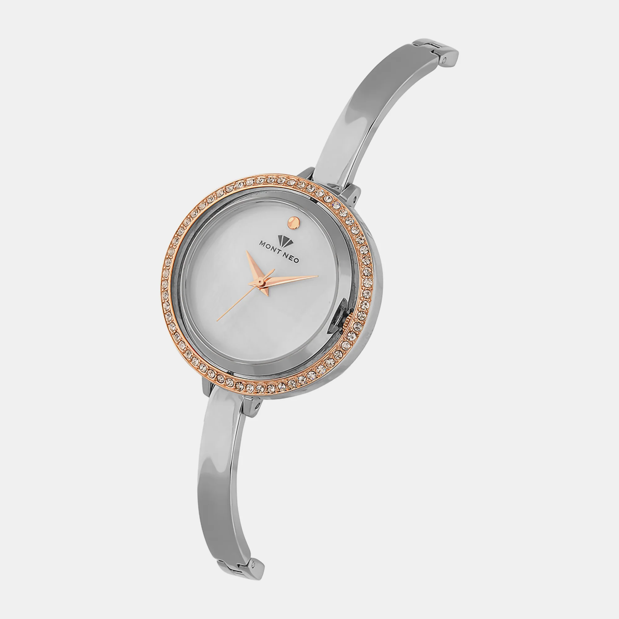 Women Quartz Grey Dial Analog Stainless Steel Watch 2012T-M1301 - Image 2