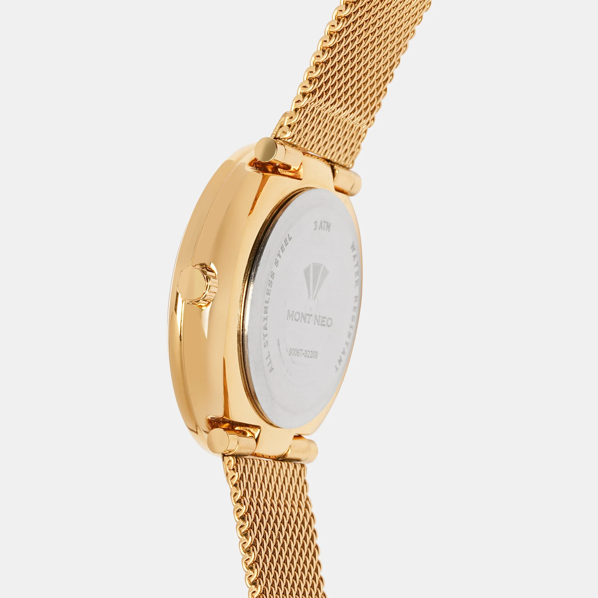 Women Quartz Beige Dial Analog Stainless Steel Watch 9006T-B2209 - Image 3