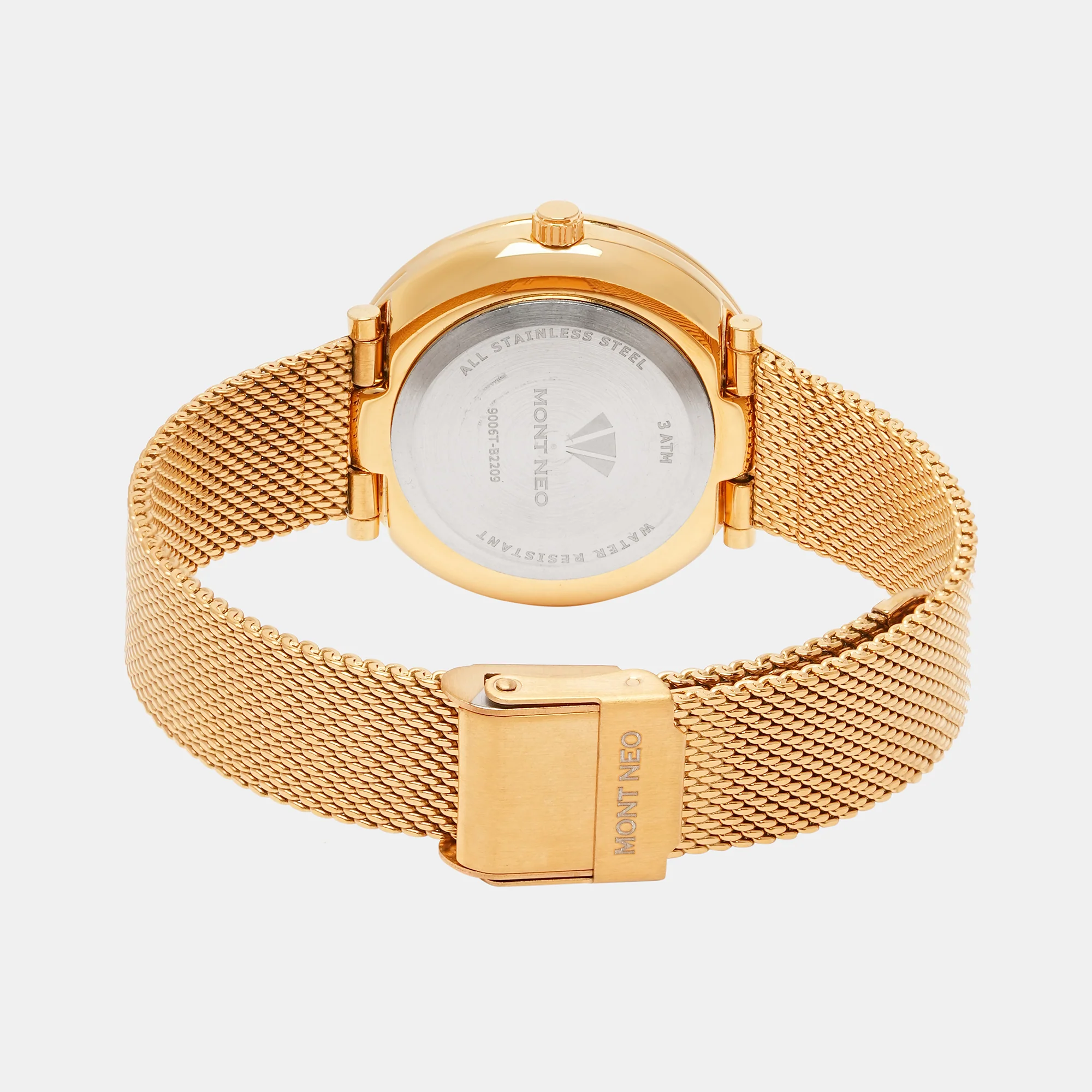 Women Quartz Beige Dial Analog Stainless Steel Watch 9006T-B2209 - Image 4