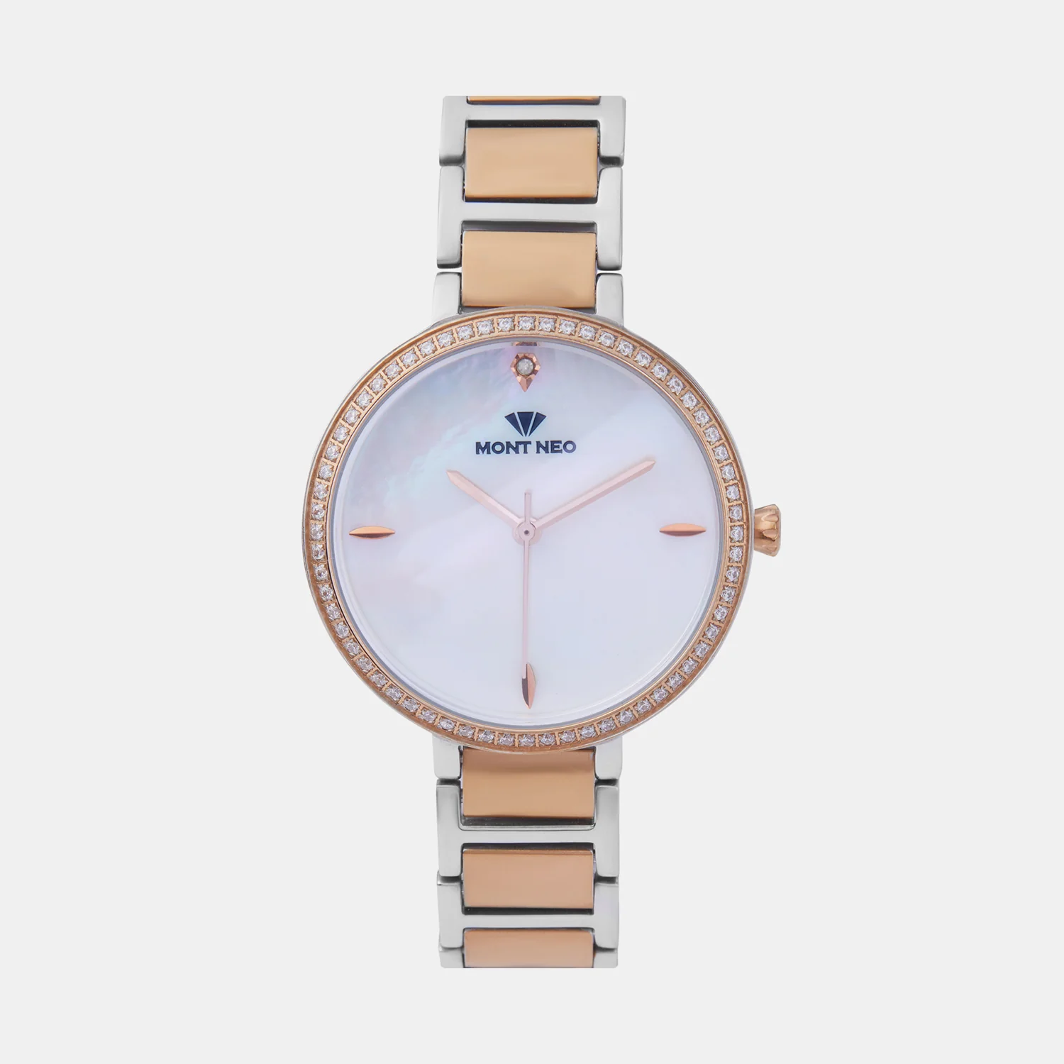 Women Quartz Mother Of Pearl Dial Analog Metal Watch 7507T-M3301 - Image 2