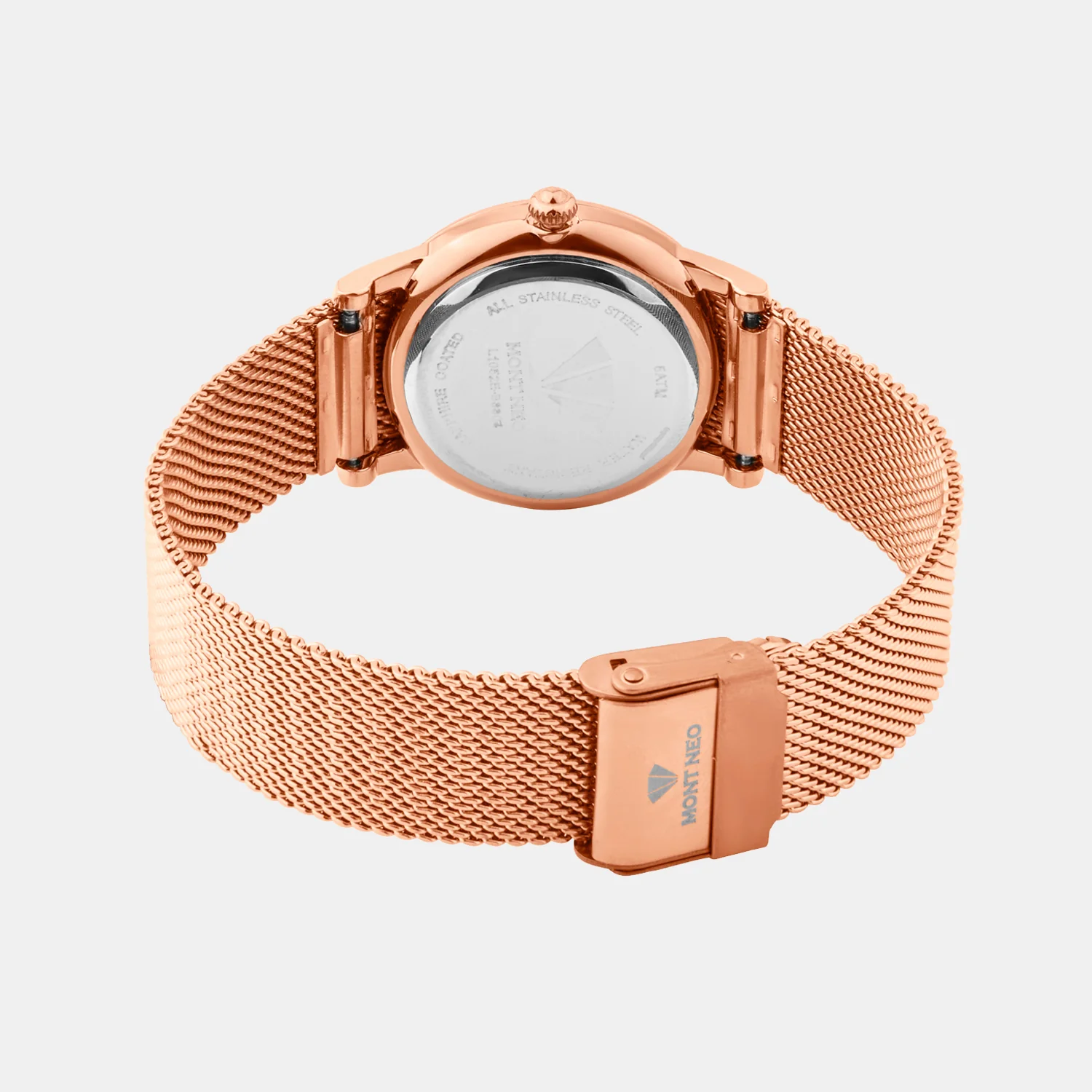 Women Quartz Rose Dial Analog Mesh Watch L1052E-B3307 - Image 4