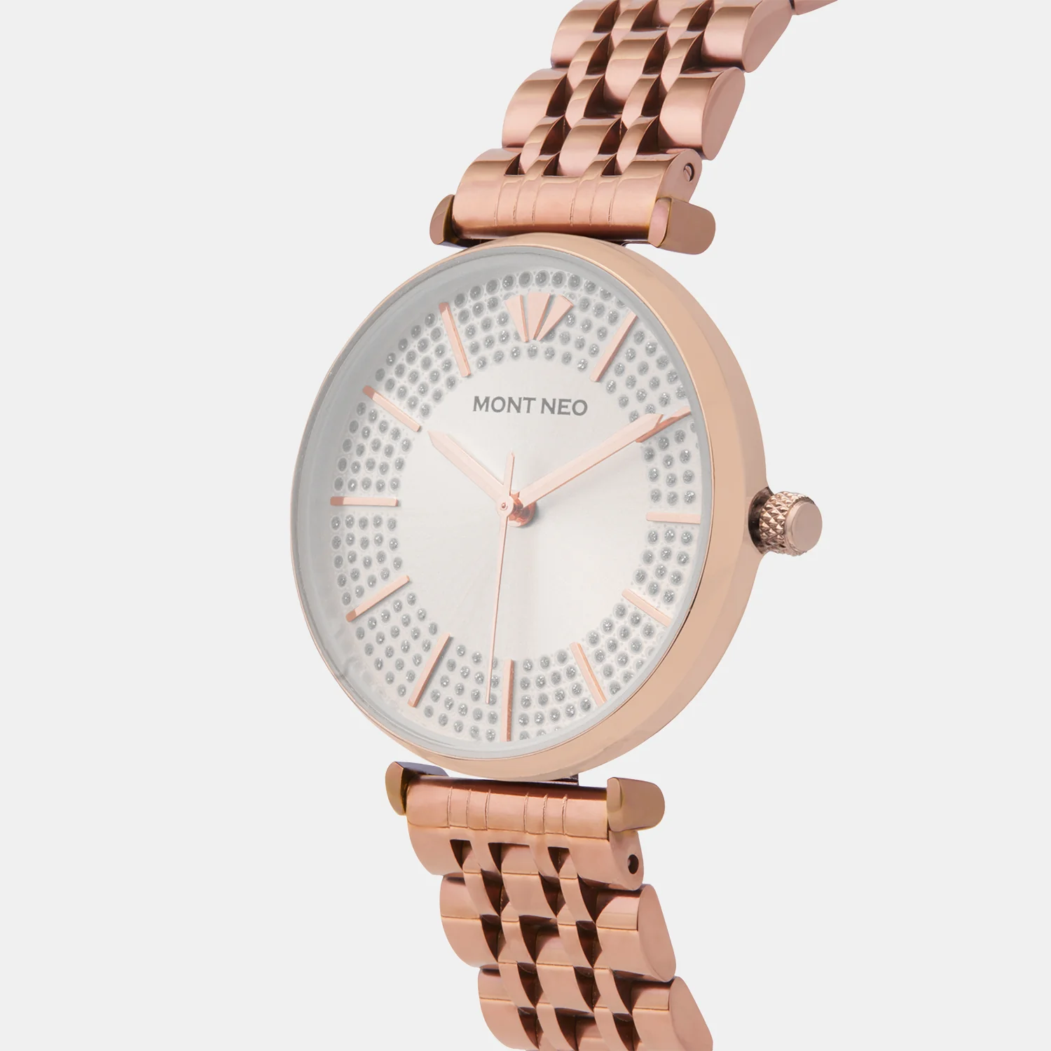 Women Quartz Rose Dial Analog Metal Watch 9001T-M3307 - Image 2