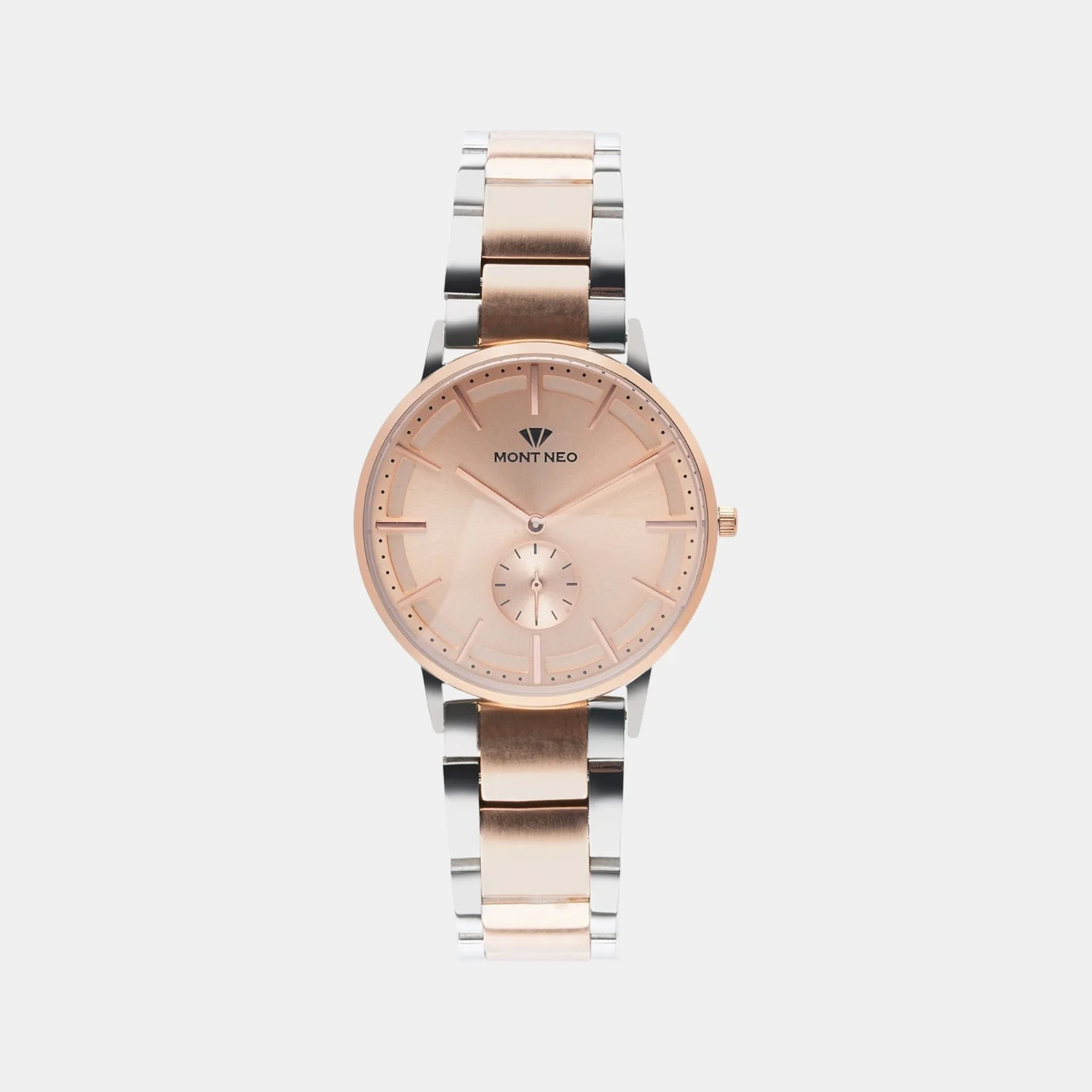 Women Quartz Rose Gold Dial Analog Stainless Steel Watch 7009E-M1307