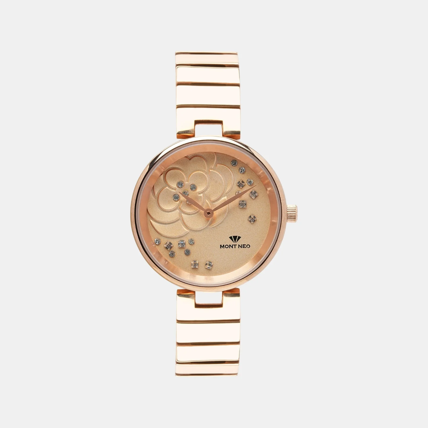 Women Quartz Rose Gold Dial Analog Stainless Steel Watch 7504B-M3307